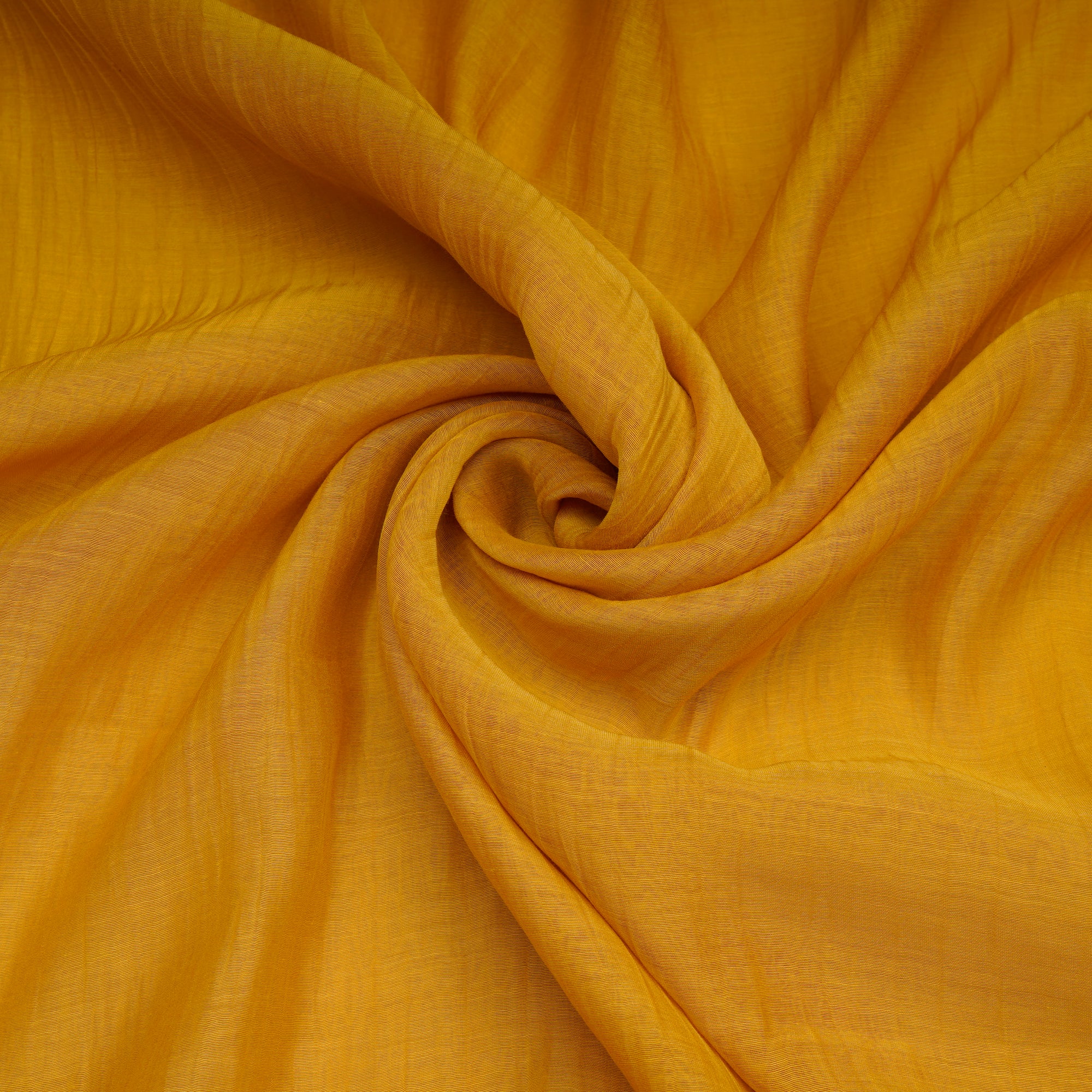 (Pre-Cut 1.40 Mtr)Mustard Piece Dyed Fine Chanderi Fabric