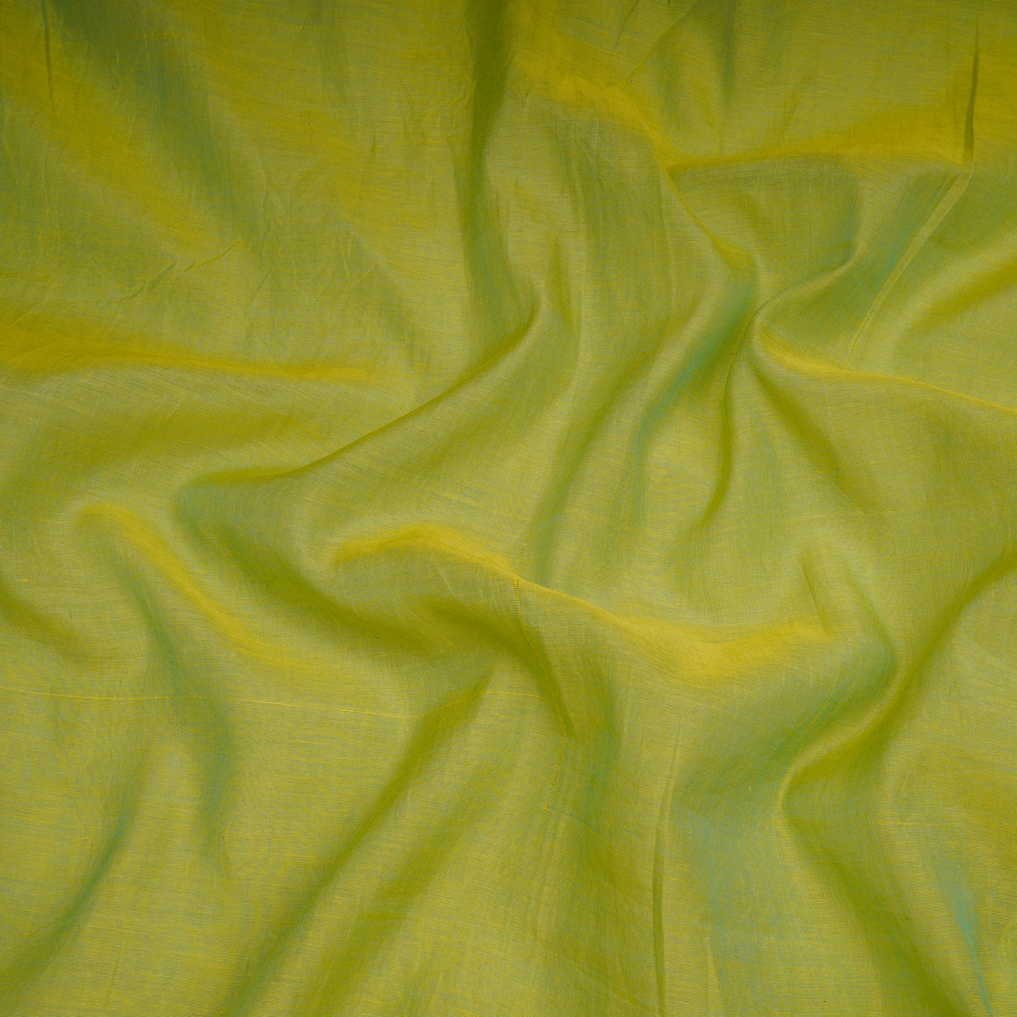 (Pre-Cut 1.40 Mtr)Green Pure Fine Chanderi Fabric