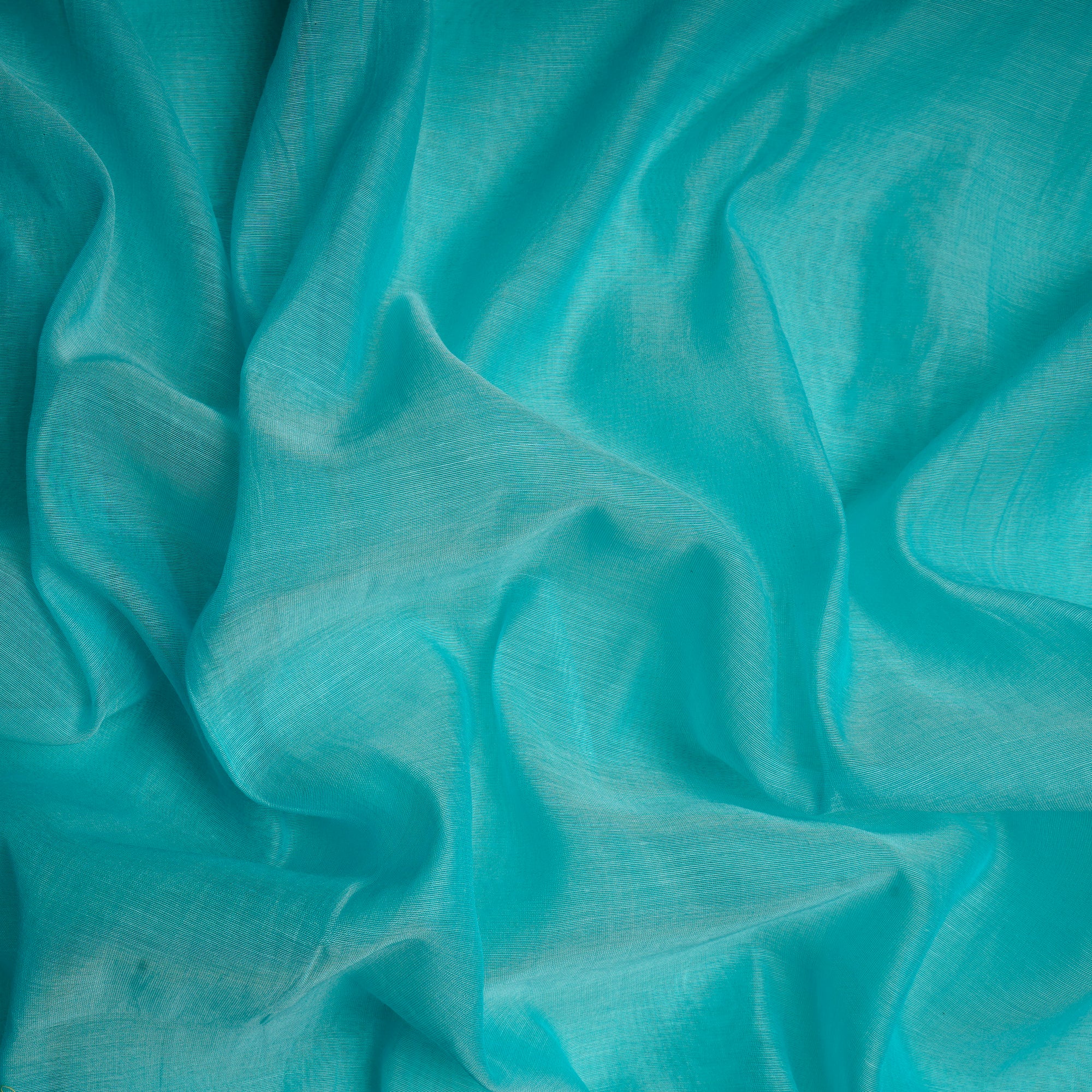 (Pre-Cut 1.55 Mtr)Sky Blue Plain Fine Chanderi Fabric