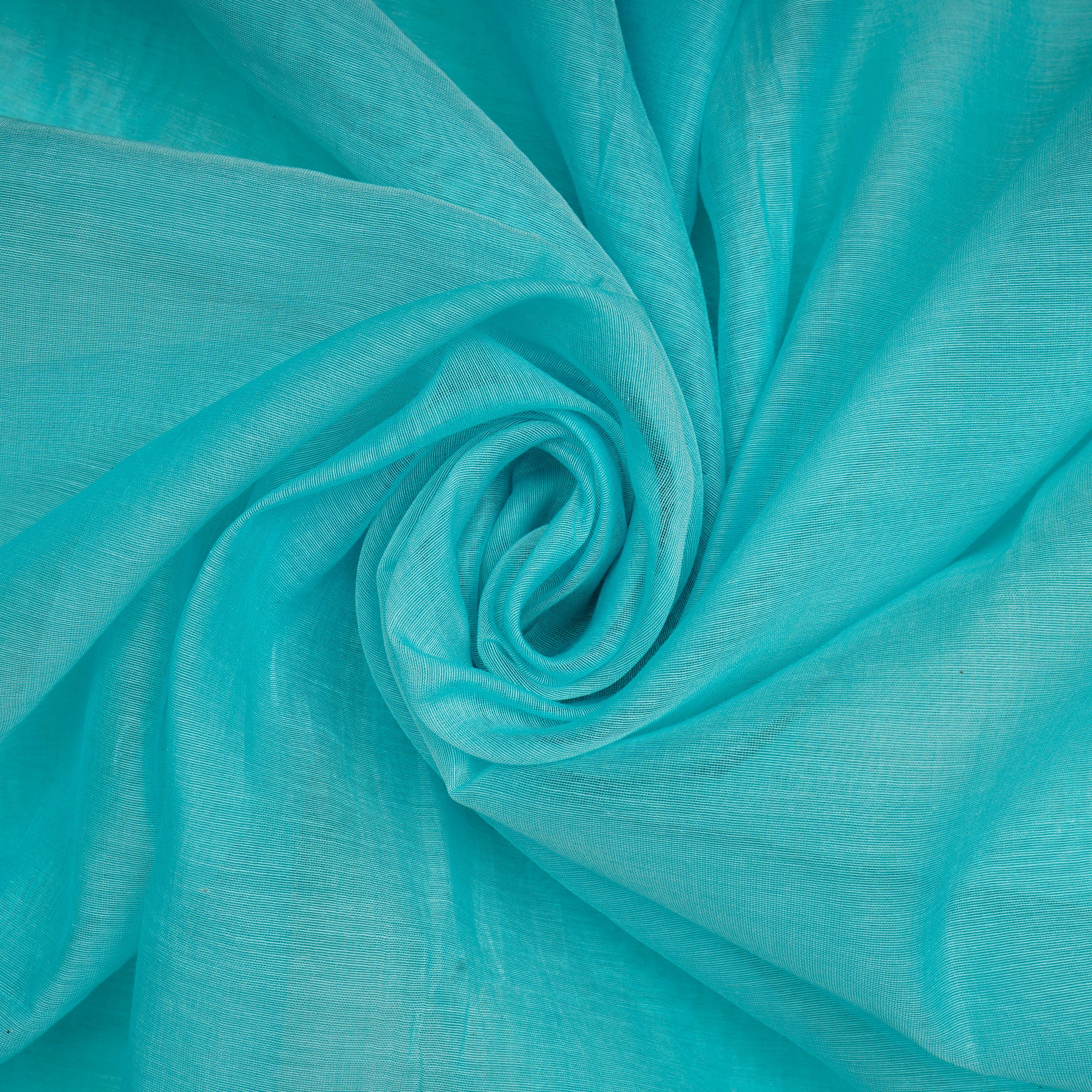 (Pre-Cut 1.55 Mtr)Sky Blue Plain Fine Chanderi Fabric