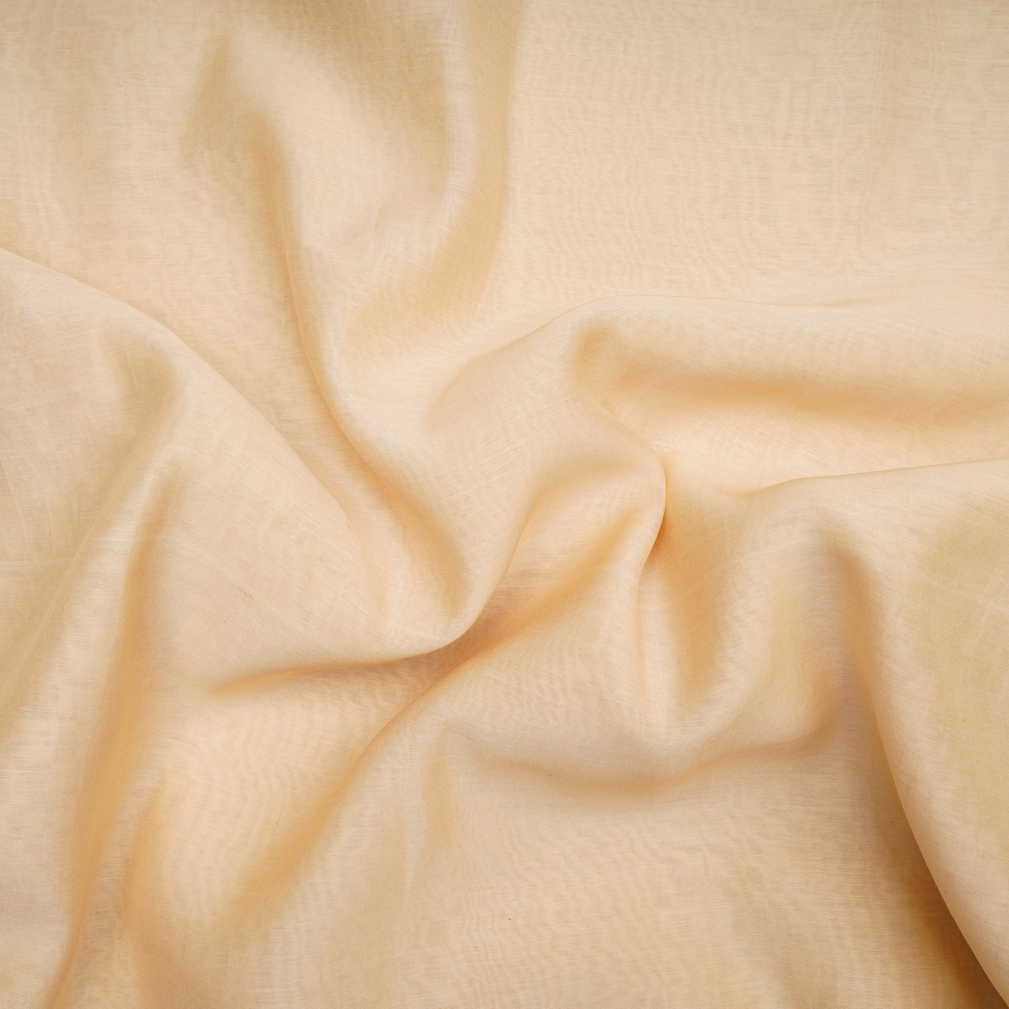 (Pre-Cut 1.60 Mtr)Beige Piece Dyed Plain Silk-Cotton Fabric