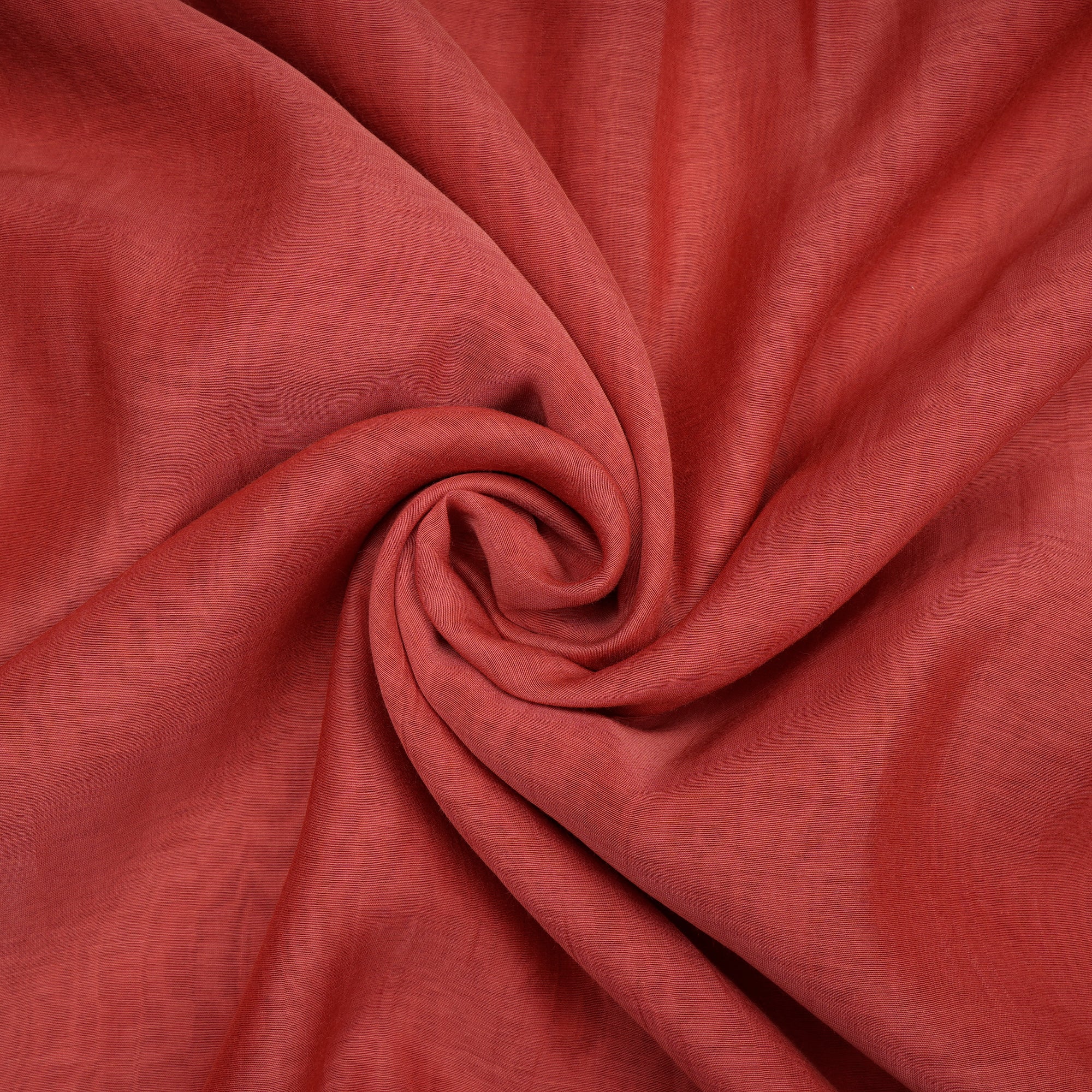 (Pre-Cut 2.30 Mtr)Paprika Piece Dyed Pure Chanderi Fabric