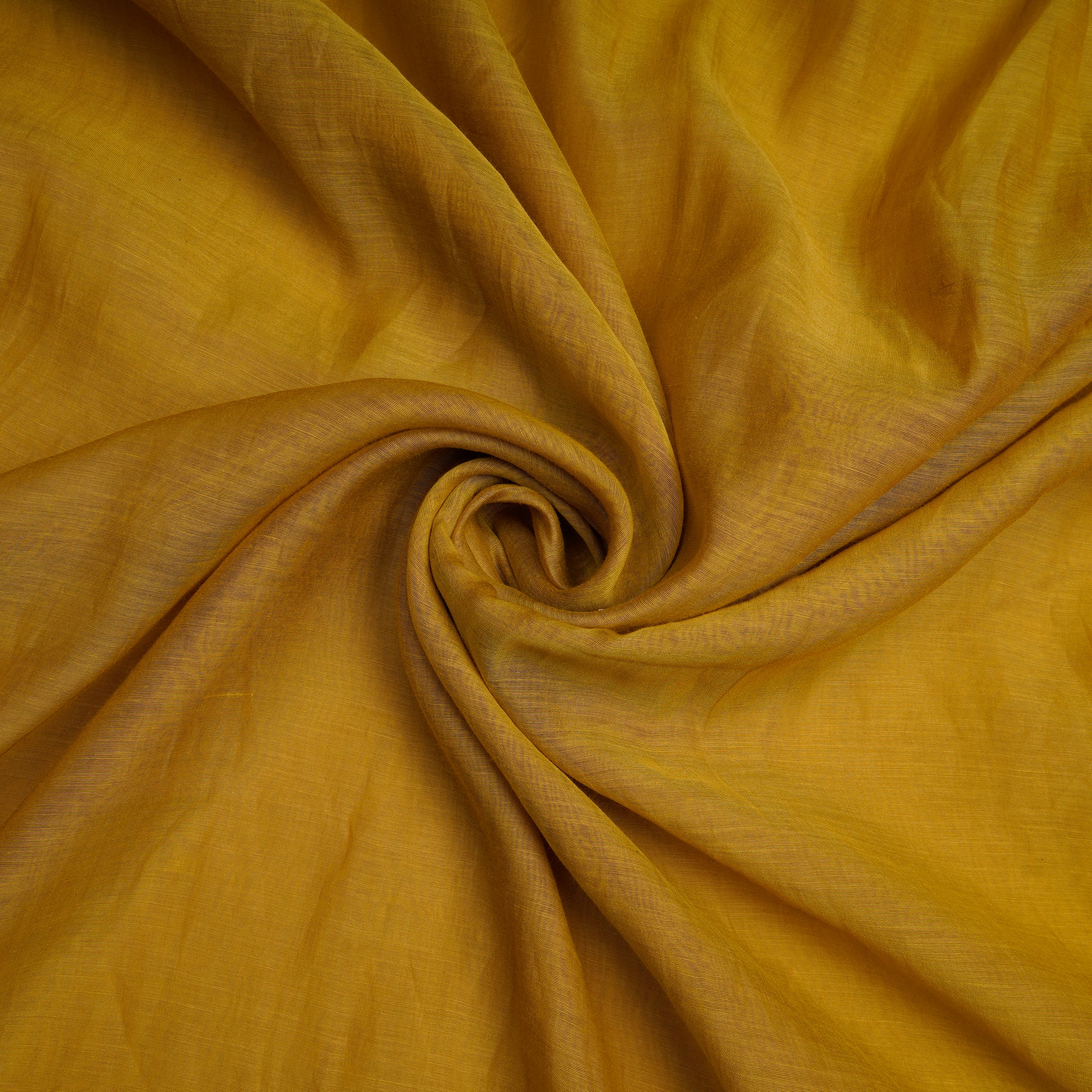 (Pre-Cut 2.35 Mtr)Yellow Piece Dyed Pure Chanderi Fabric