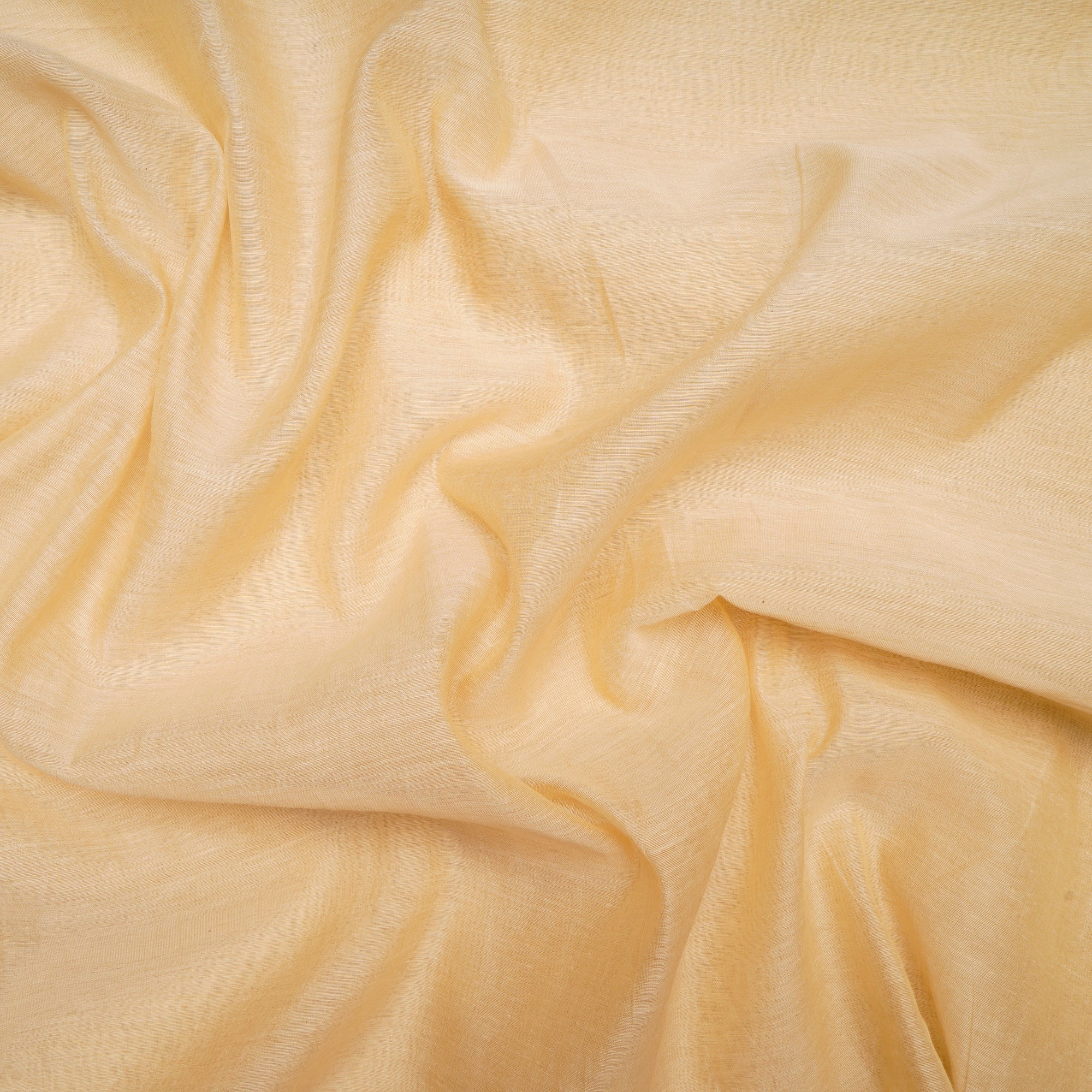 (Pre-Cut 2.40 Mtr)Cream Piece Dyed Pure Chanderi Fabric