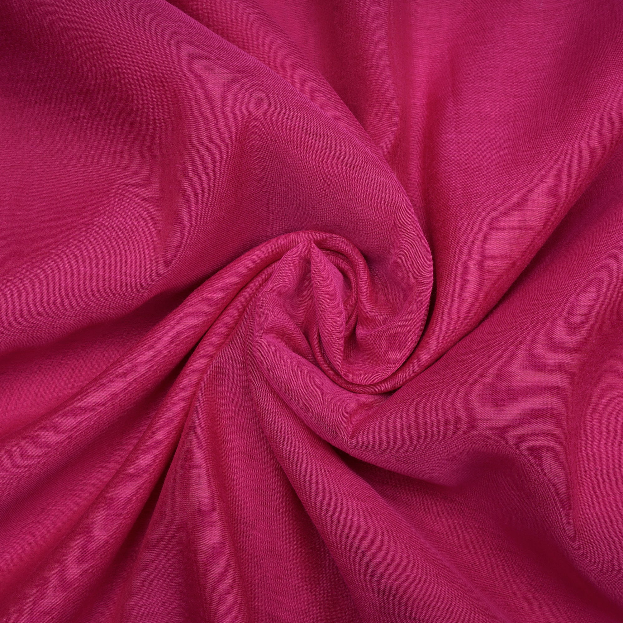 (Pre-Cut 2.45 Mtr) Rani Pink Piece Dyed Fine Pure Chanderi Fabric