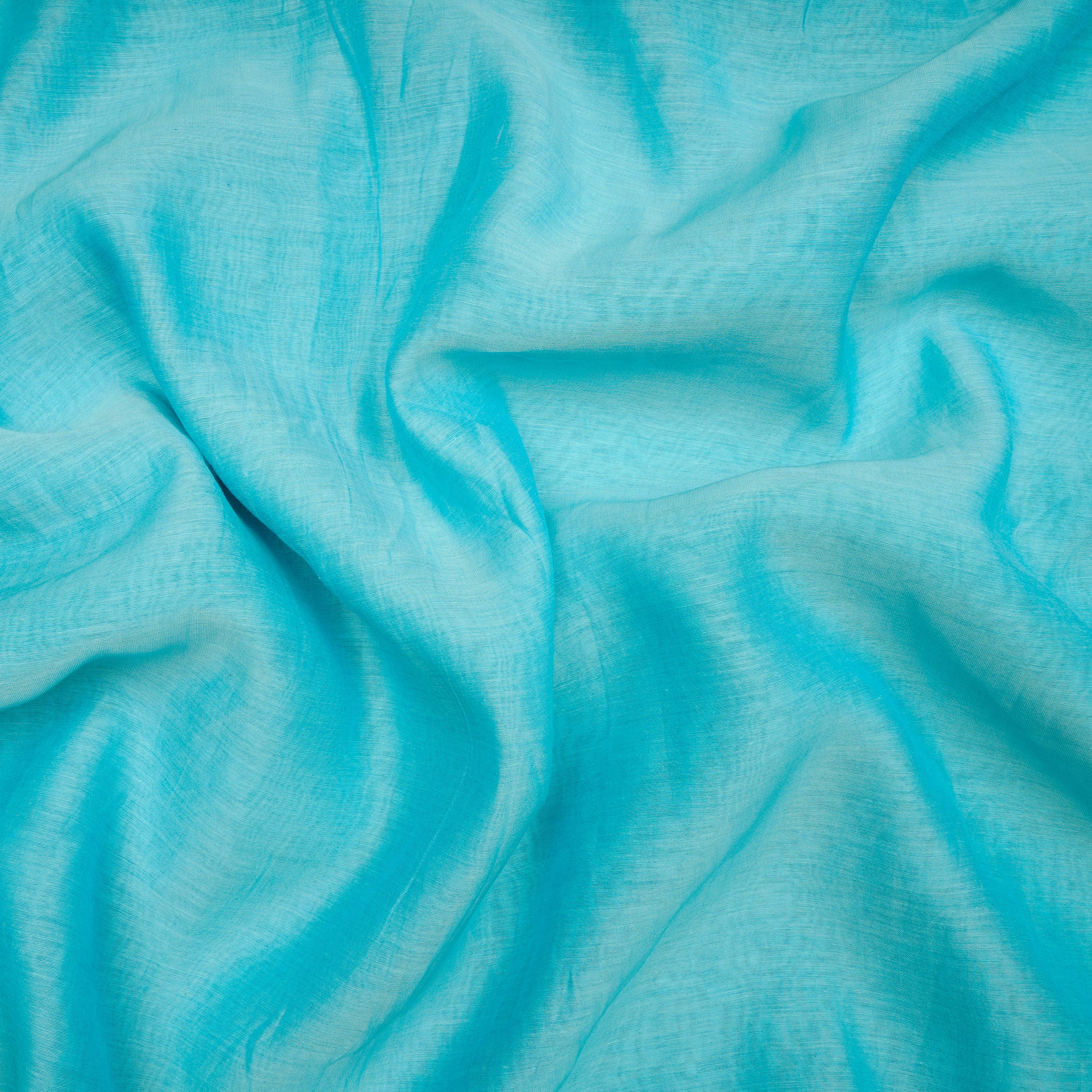 (Pre-Cut 2.50 Mtr)Light Blue Color Piece Dyed Fine Chanderi Fabric