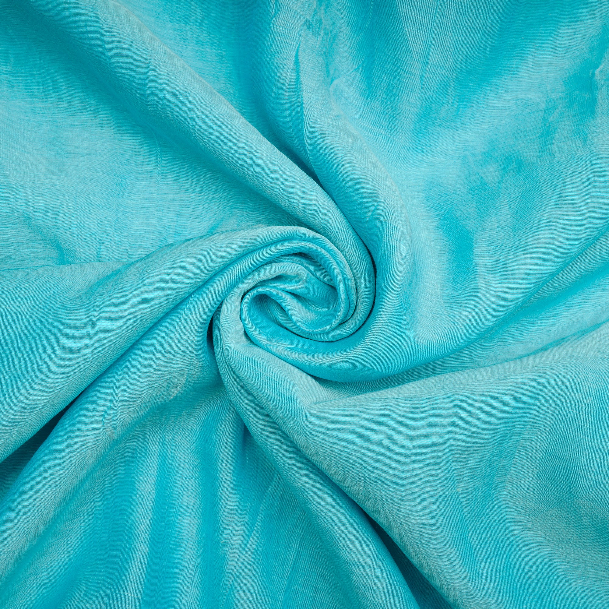 (Pre-Cut 2.50 Mtr)Light Blue Color Piece Dyed Fine Chanderi Fabric