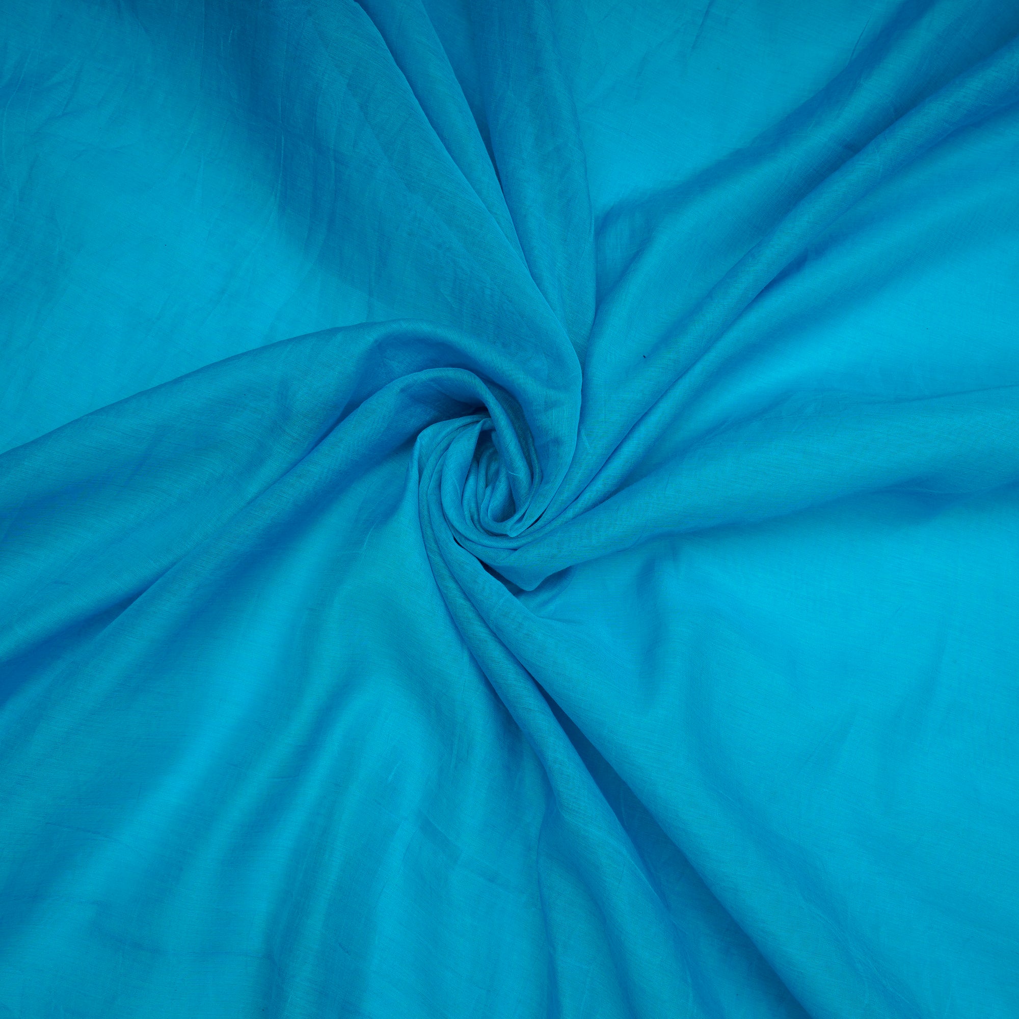 (Pre-Cut 2.50 Mtr)Hawaiian Ocean Piece Dyed Plain Silk-Cotton Fabric