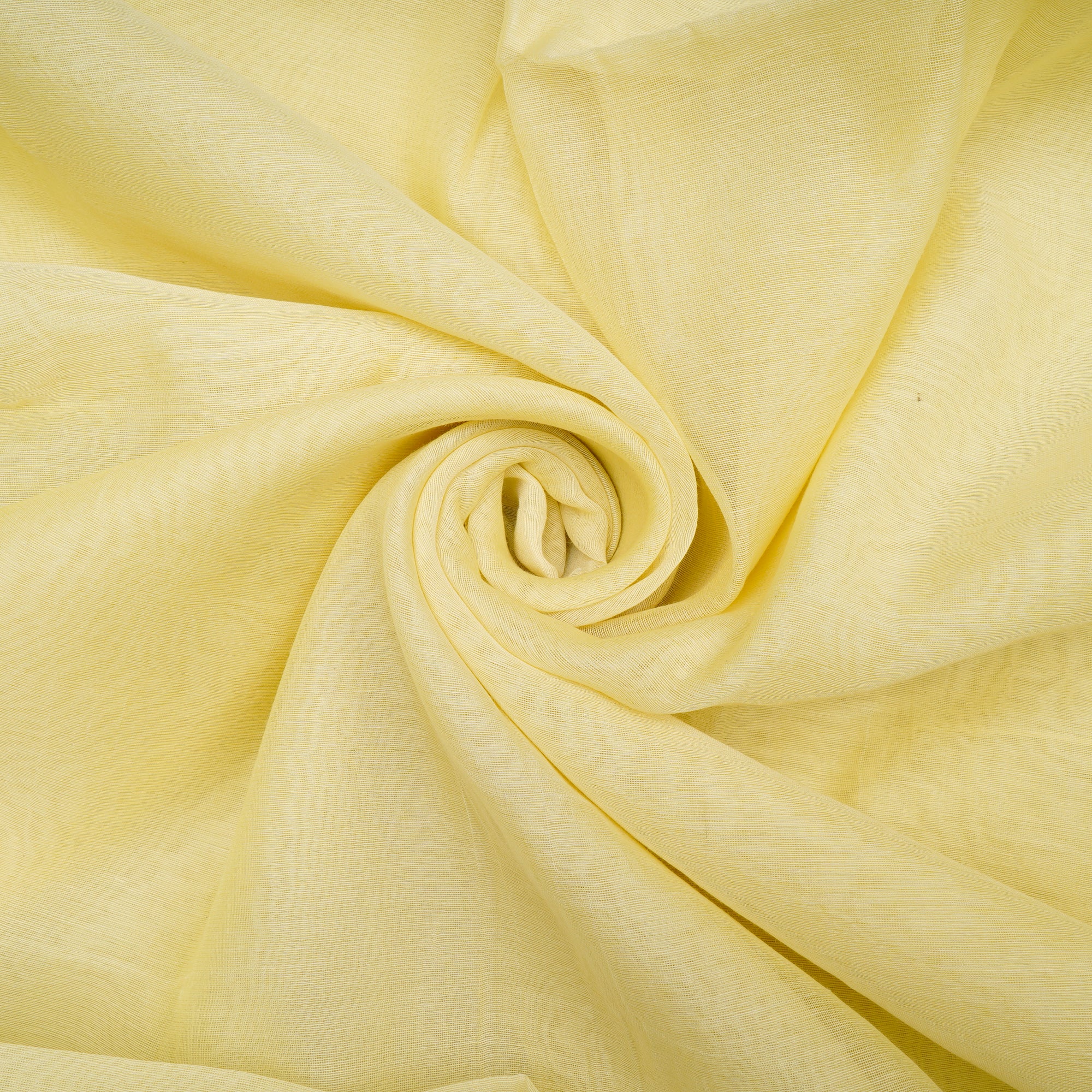 (Pre-Cut 2.55 Mtr)Yellow Color Pure Chanderi Fabric