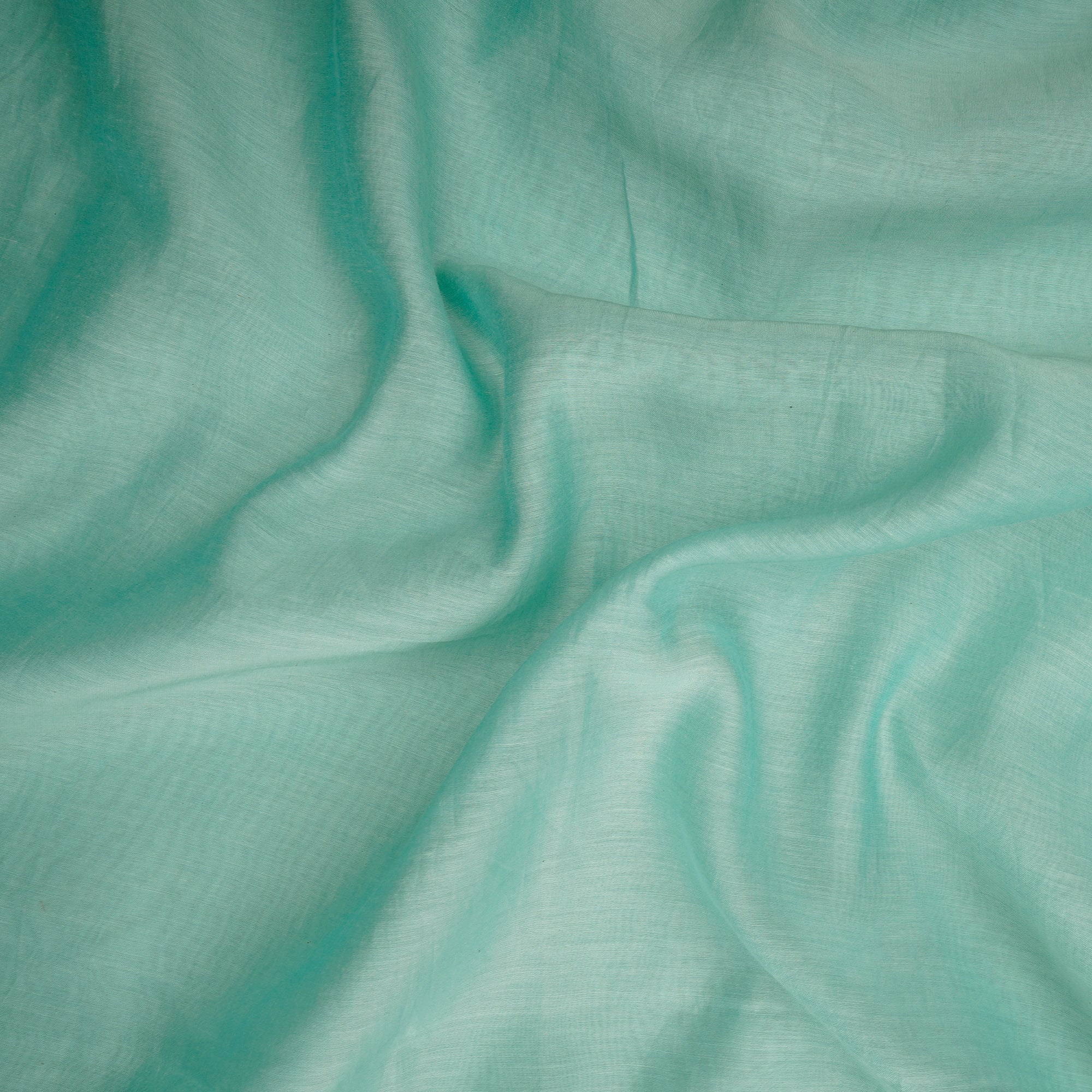 (Pre-Cut 2.75 Mtr)Light Blue Piece Dyed Fine Chanderi Fabric