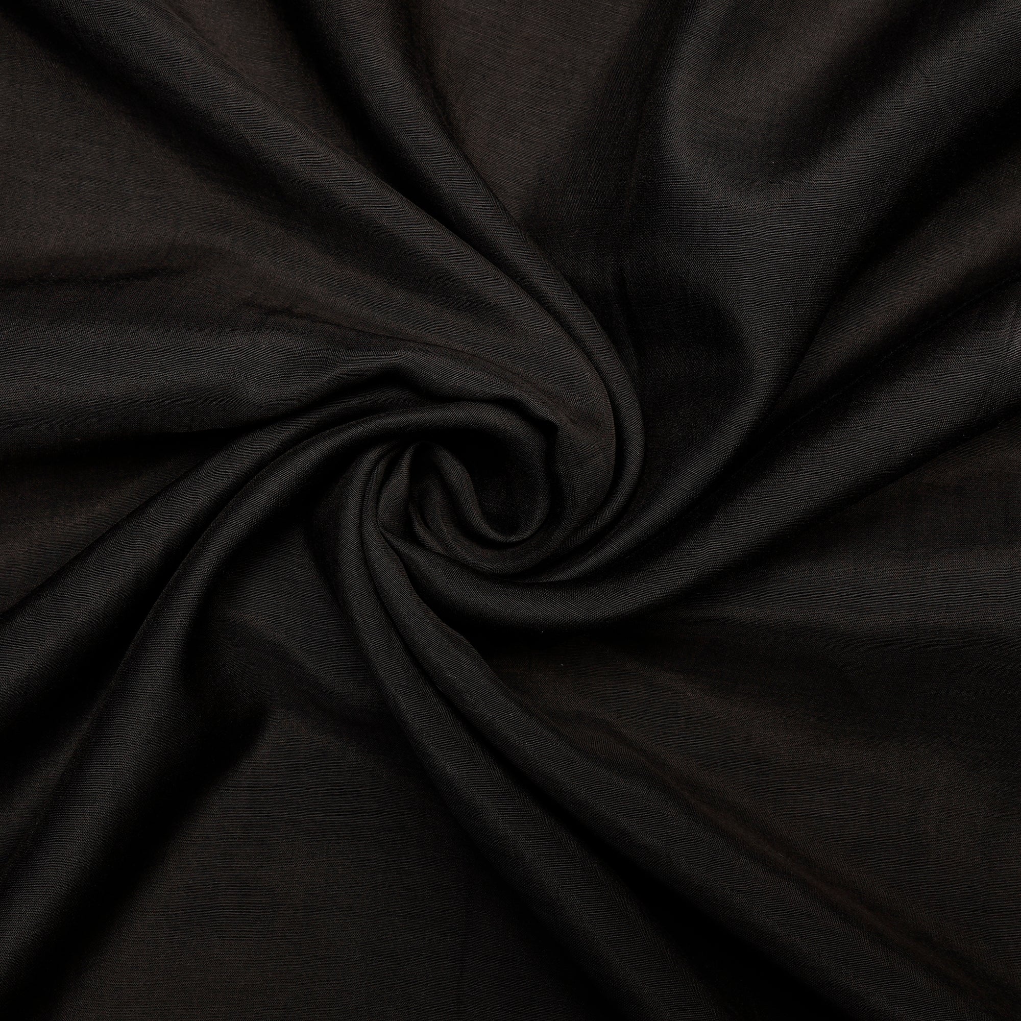 (Pre-Cut 2.80 Mtr)Black Piece Dyed Pure Fine Chanderi Fabric