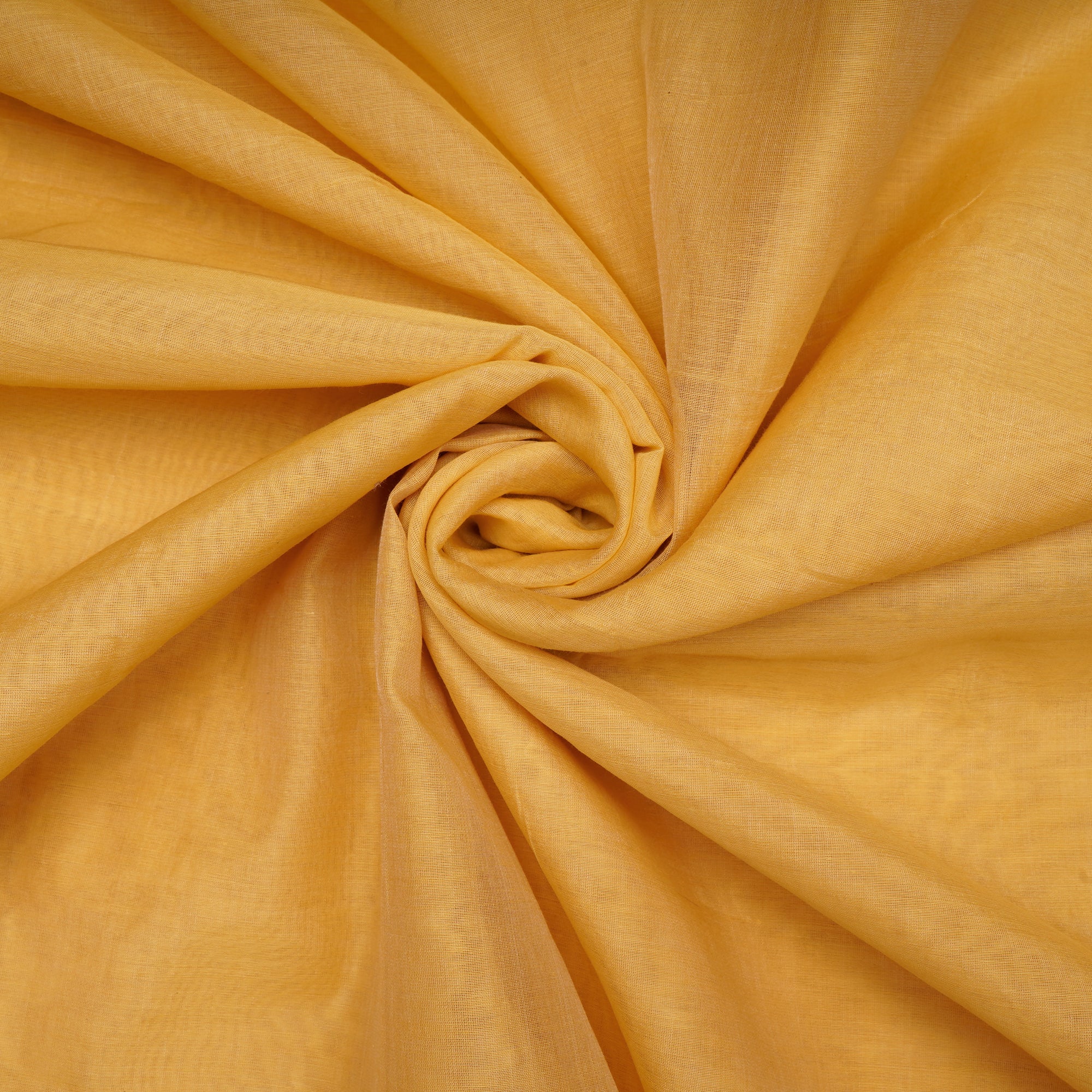 (Pre-Cut 2.90 Mtr) Yellow Color Piece Dyed Fine Chanderi Fabric