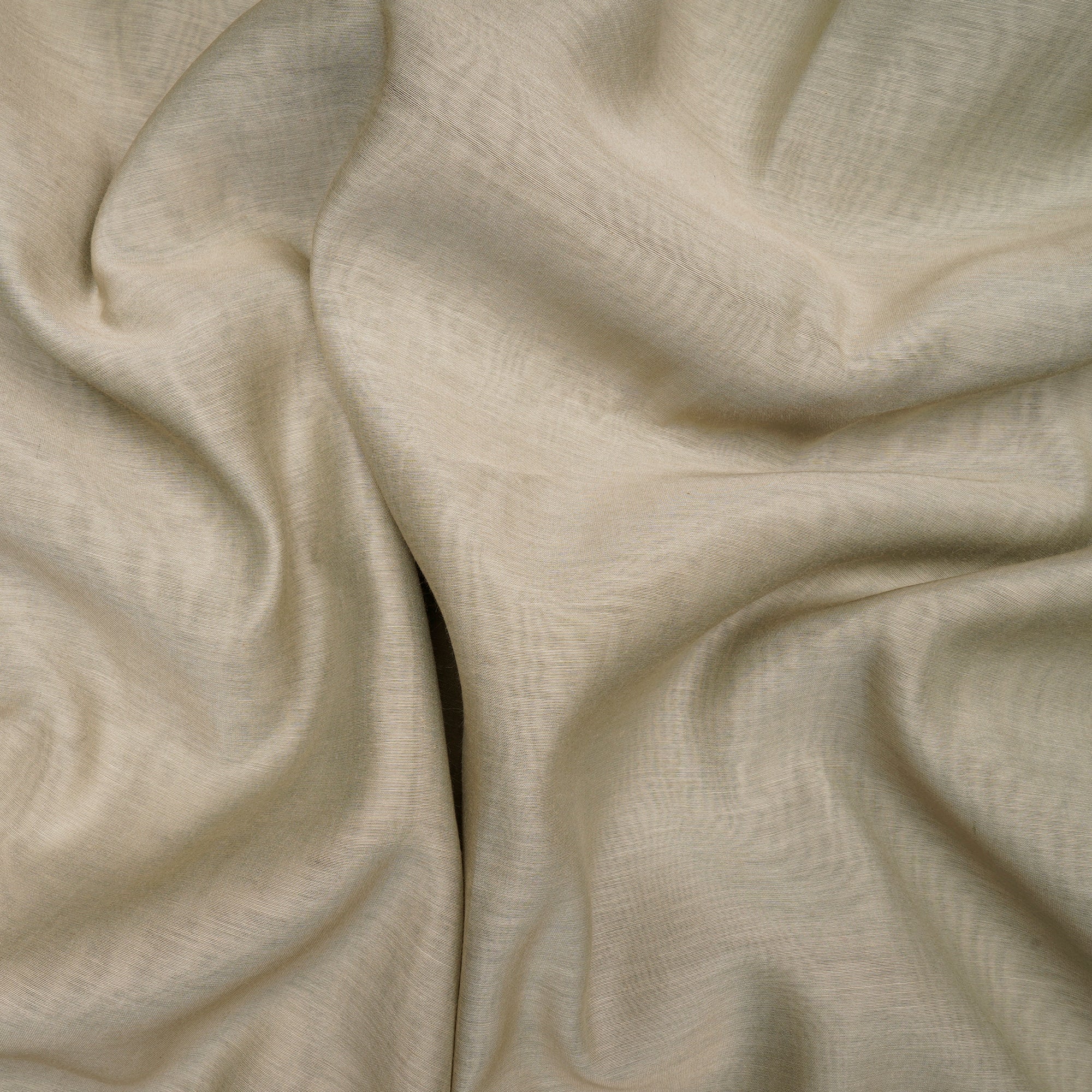 (Pre-Cut 3.00 Mtr)Sea Mist Piece Dyed Pure Chanderi Fabric