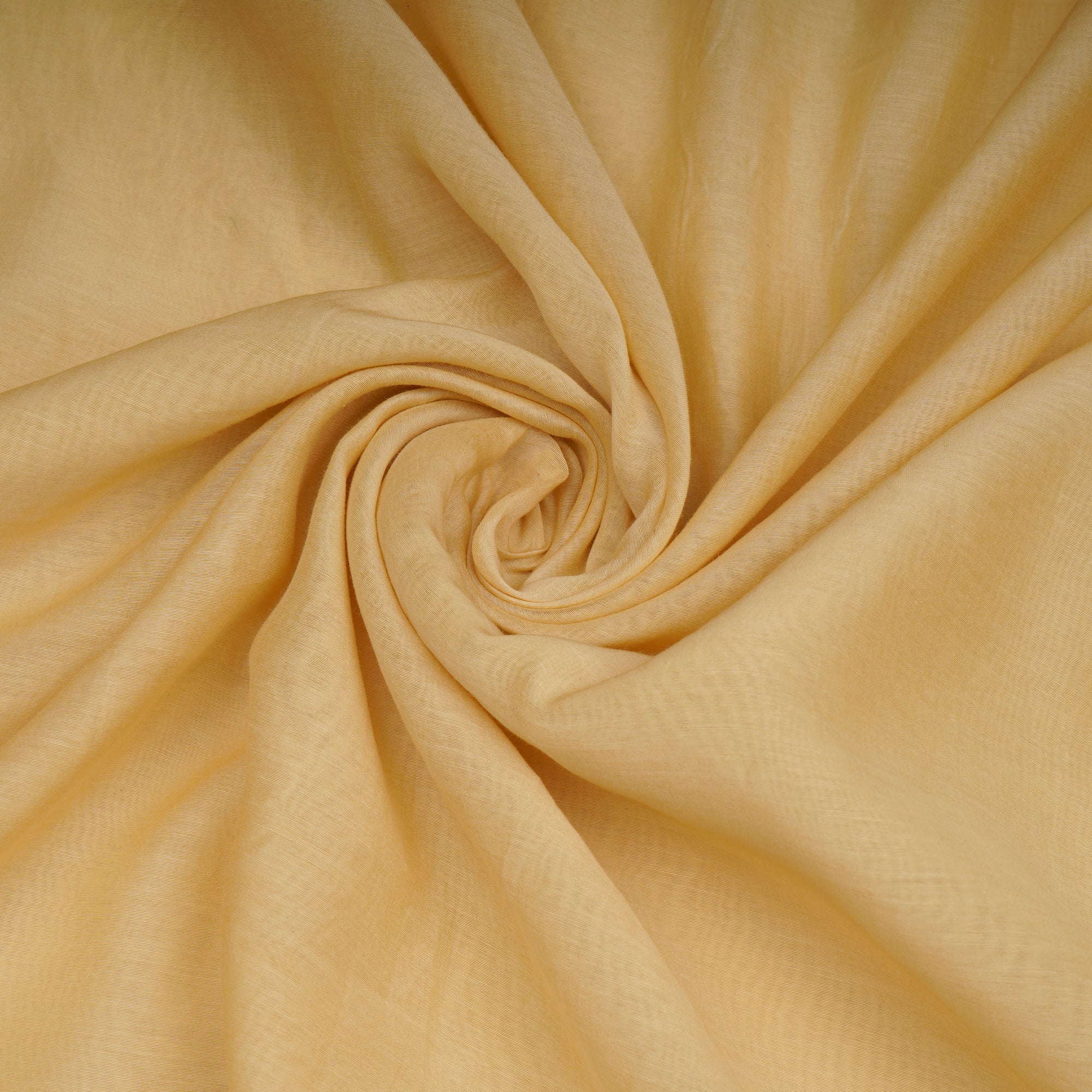 (Pre-Cut 3.25 Mtr)Yellow Piece Dyed Plain Fine Chanderi Fabric