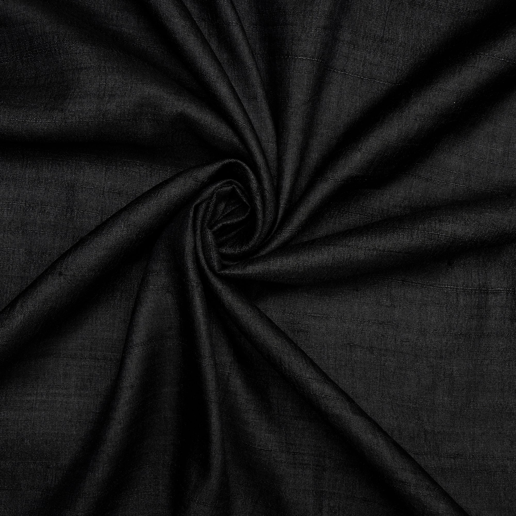 (Pre-Cut 0.95 Mtr)Black Piece Dyed Pure Silk Fabric