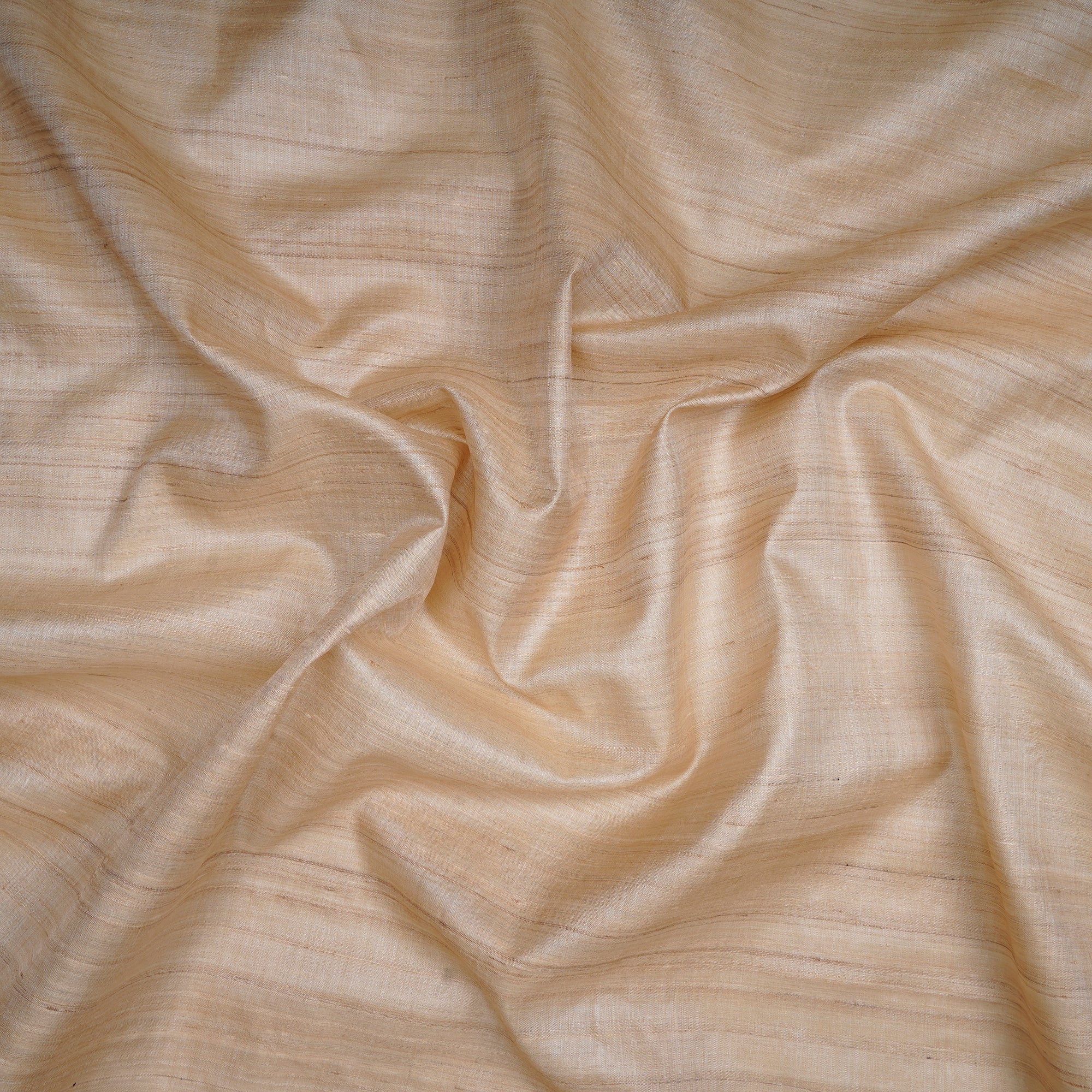 (Pre-Cut 1.50 Mtr)Natural Beige Handwoven Tussar Silk Fabric