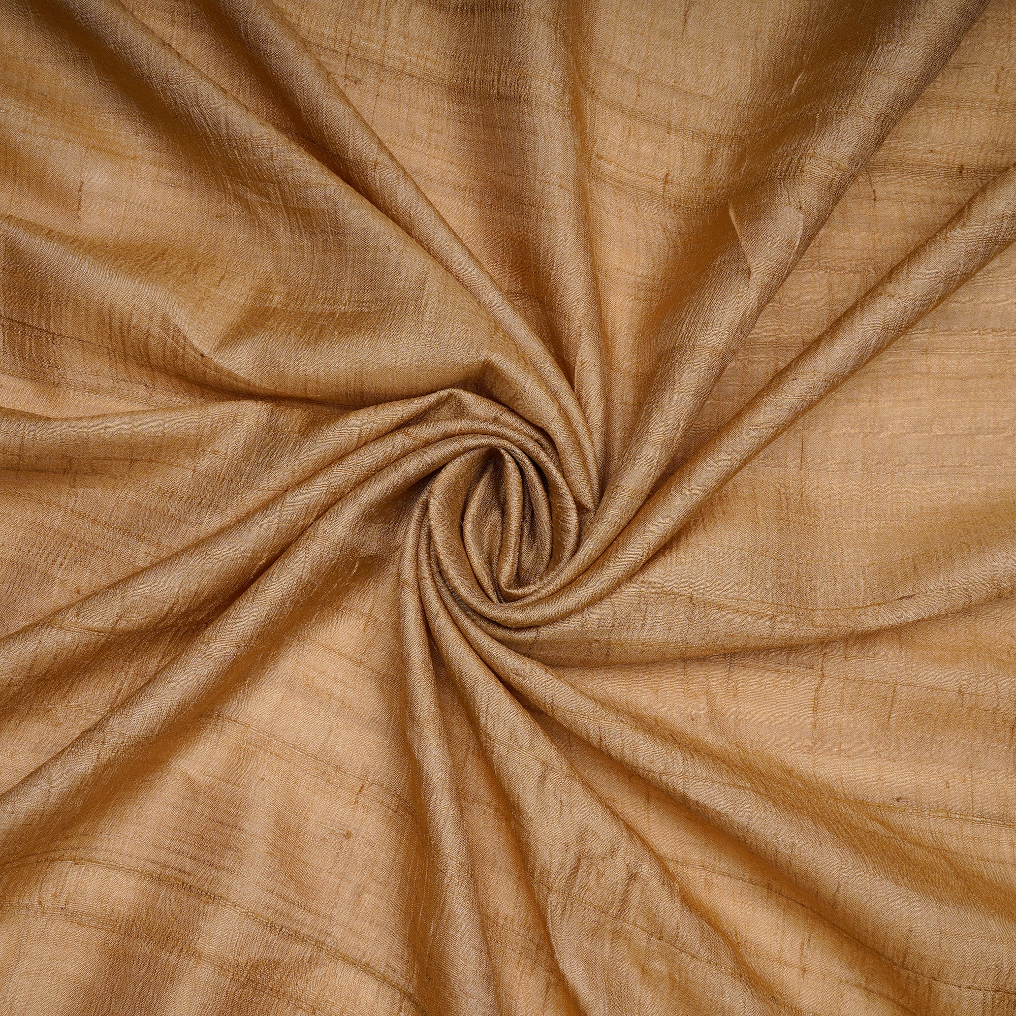 (Pre-Cut 2.50 Mtr)Beige Piece Dyed Plain Tussar Silk Fabric