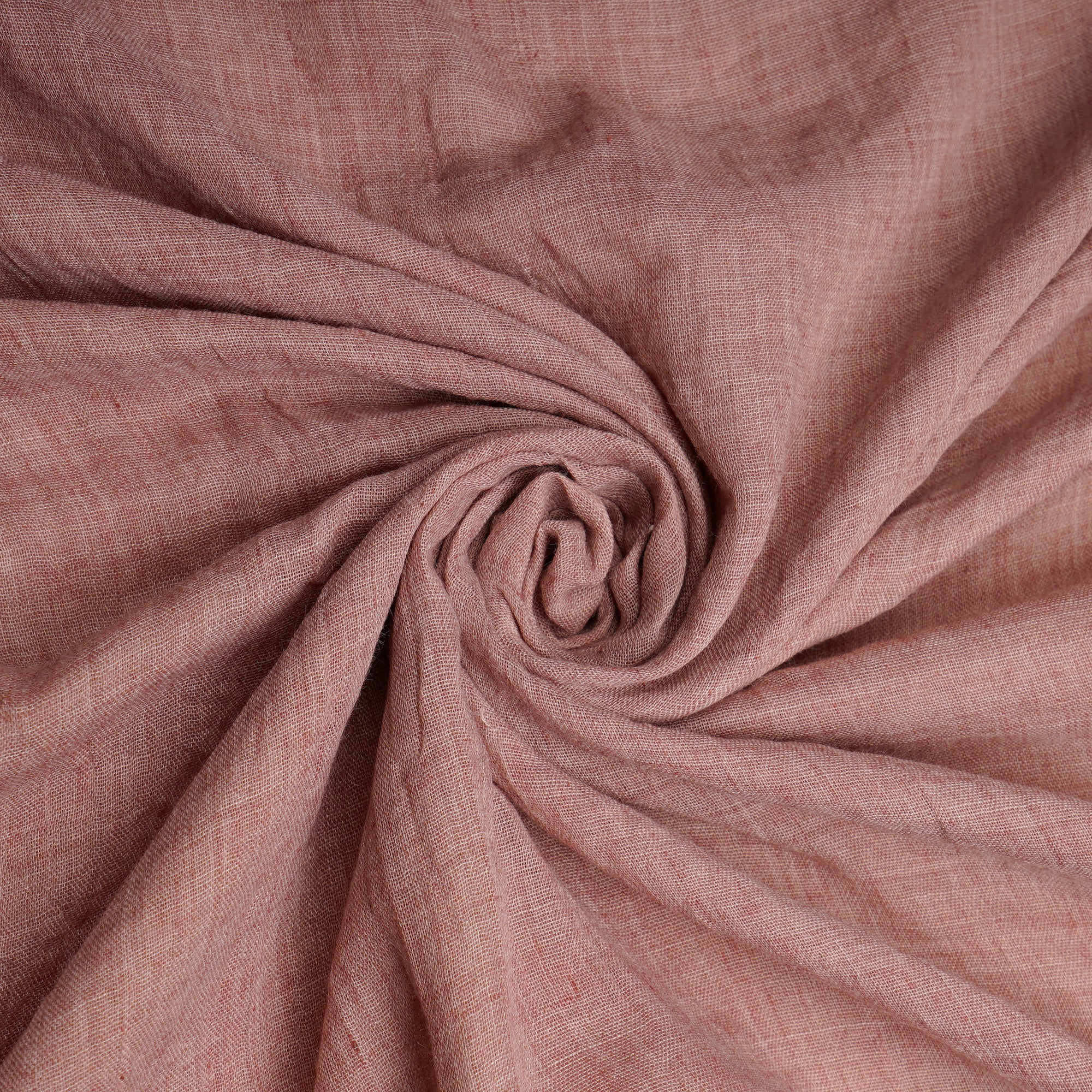 (Pre-Cut 1.30 Mtr)Misty Rose Plain Cheese Cotton Fabric