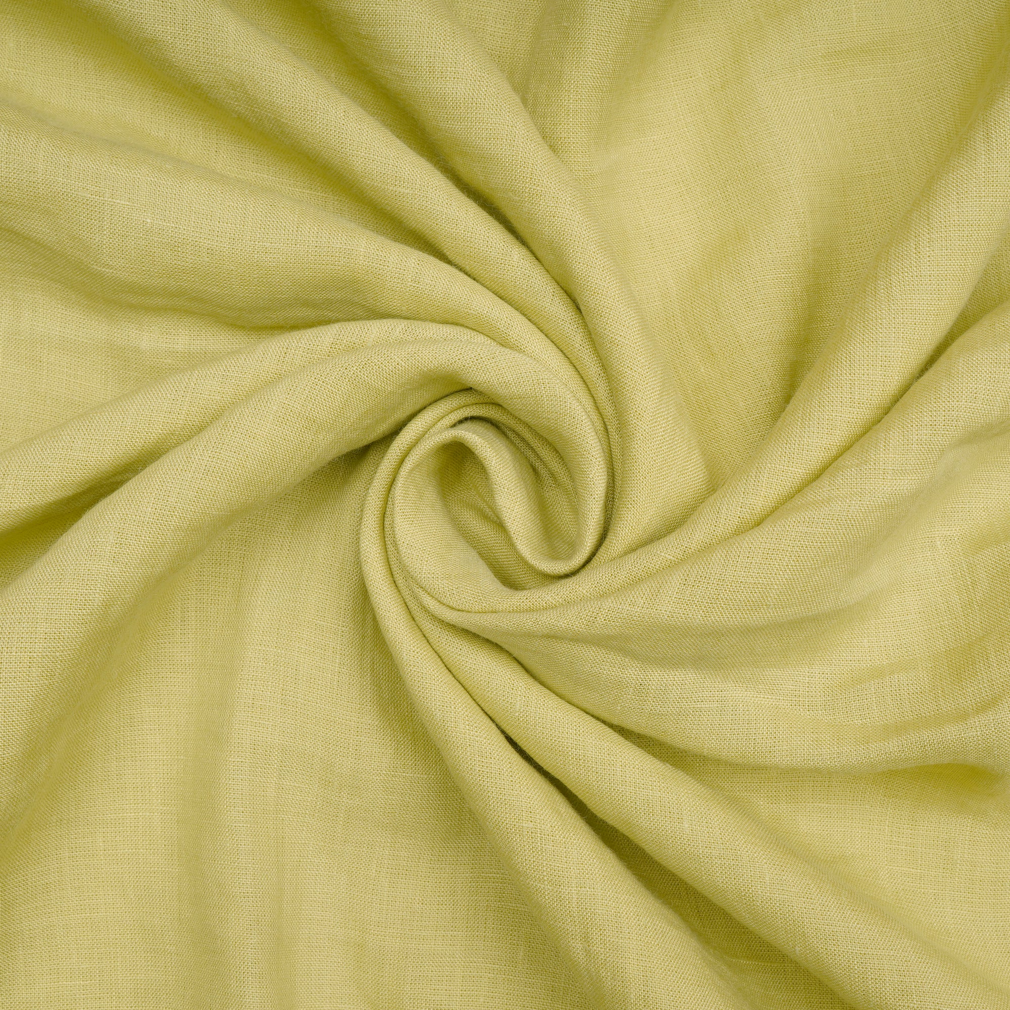 (Pre-Cut 1.40 Mtr)Lime Green Fine Plain 60'S Linen Fabric