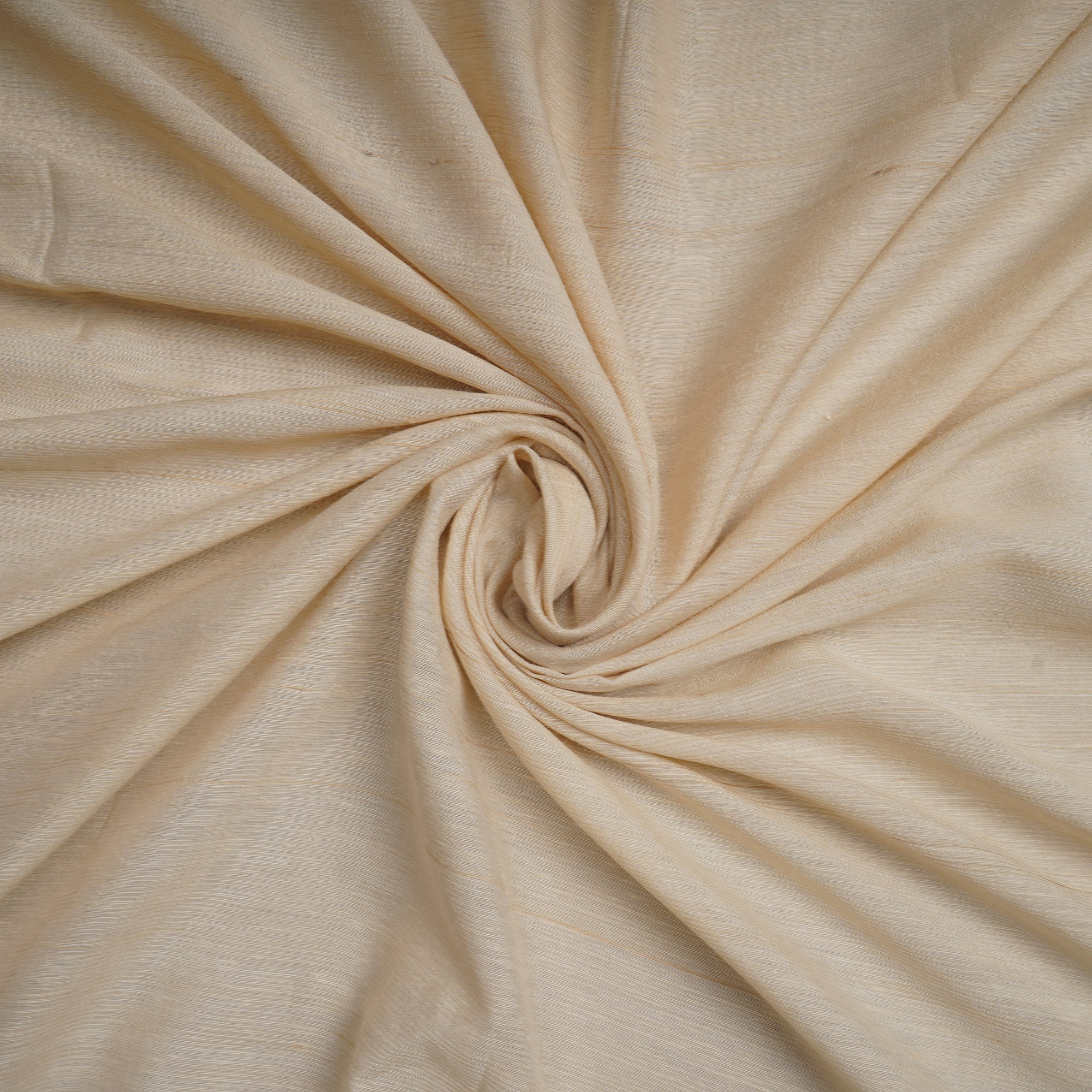 (Pre-Cut 0.90 Mtr)Cream Piece Dyed Plain Silk Fabric