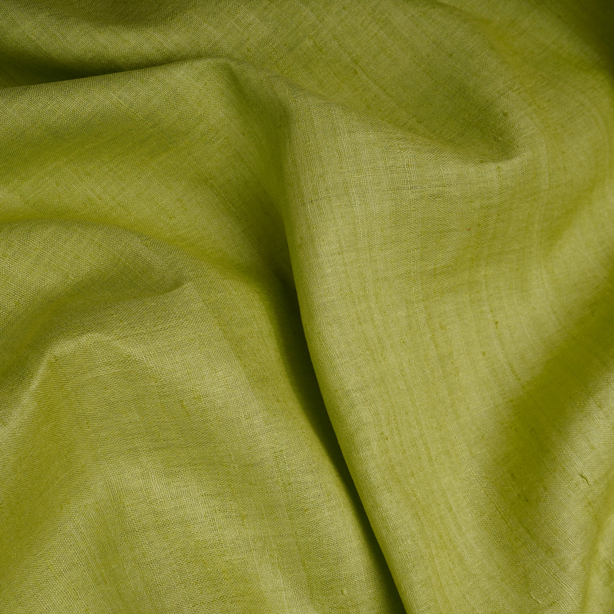 (Pre-Cut 1.15 Mtr)Green Glow Piece Dyed Pure Matka Silk Fabric