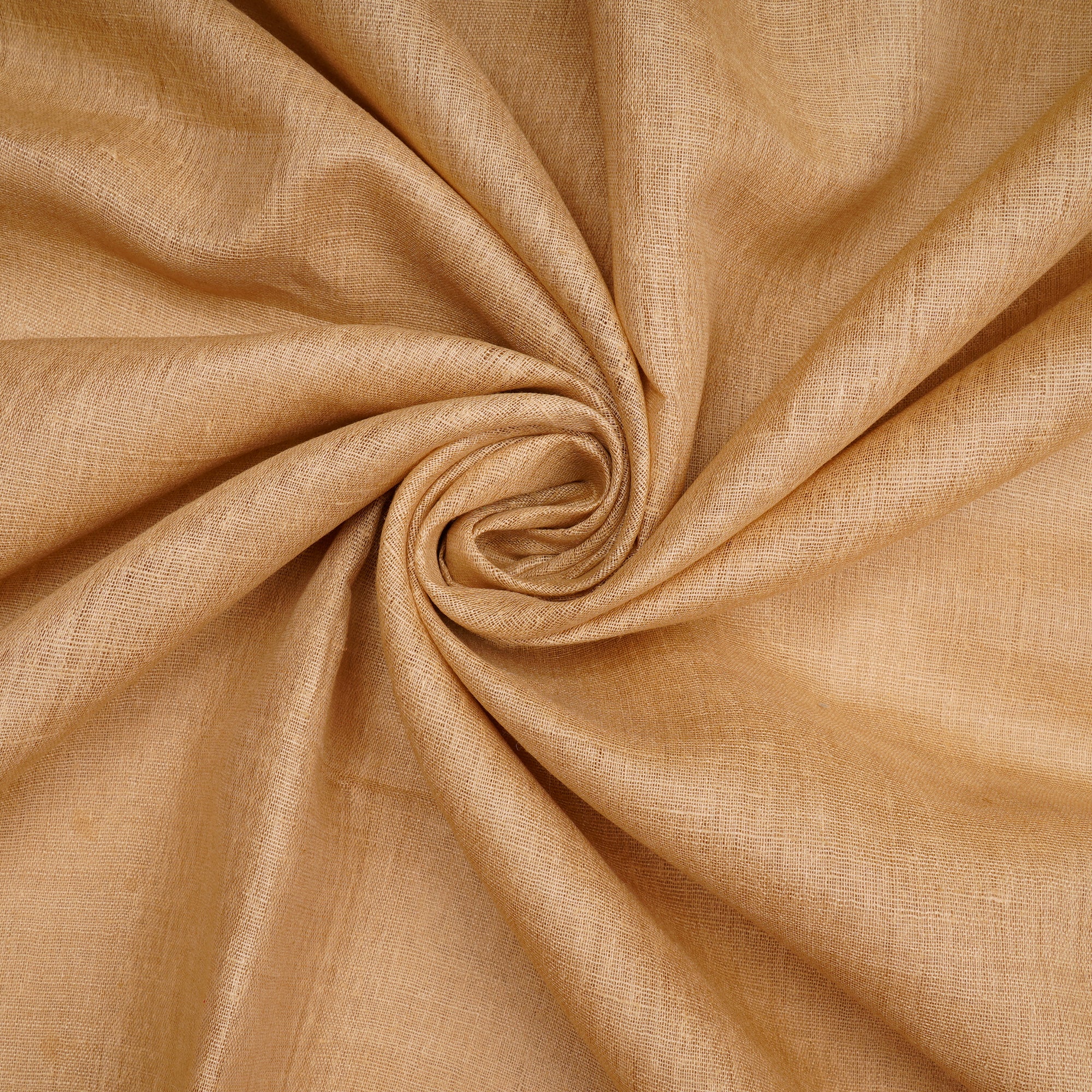 (Pre-Cut 2.50 Mtr)Camel Brown Color Natural Matka Silk Fabric