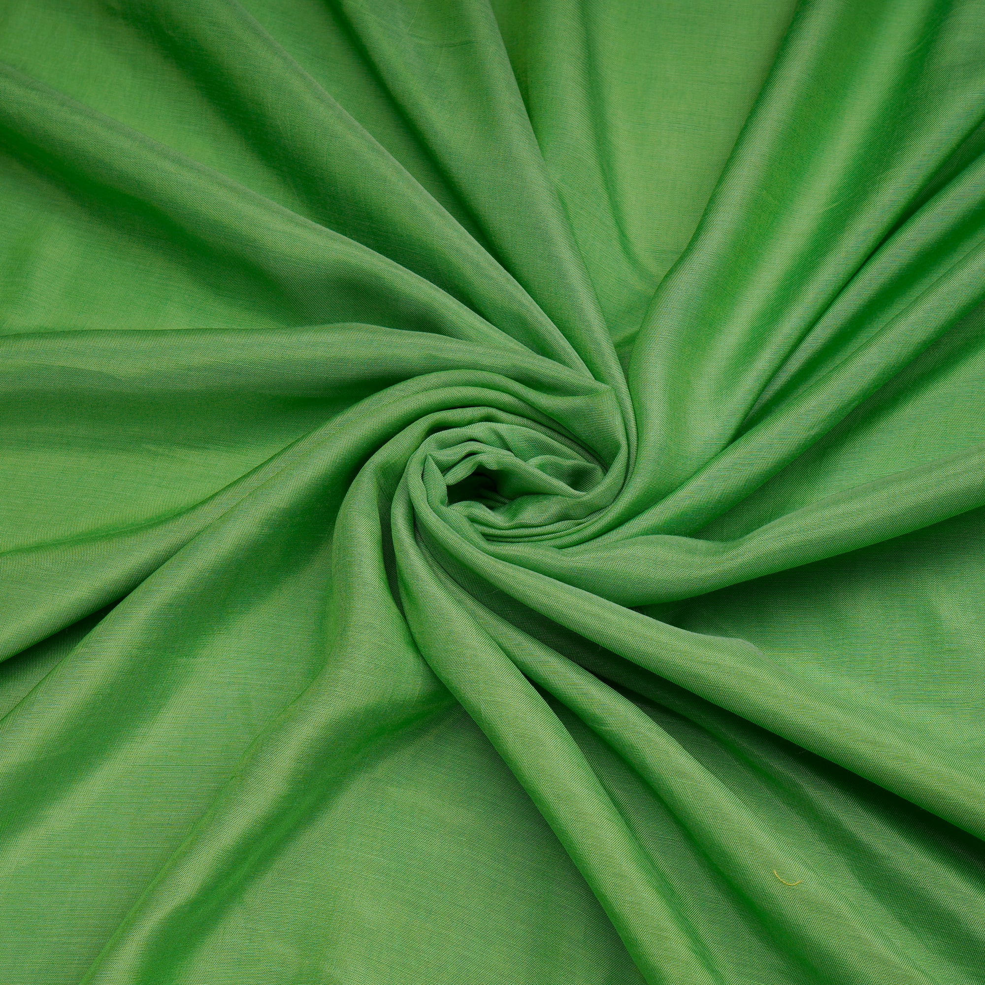 (Pre-Cut 2.30 Mtr)Green Piece Dyed Plain Bemberg Modal Fabric