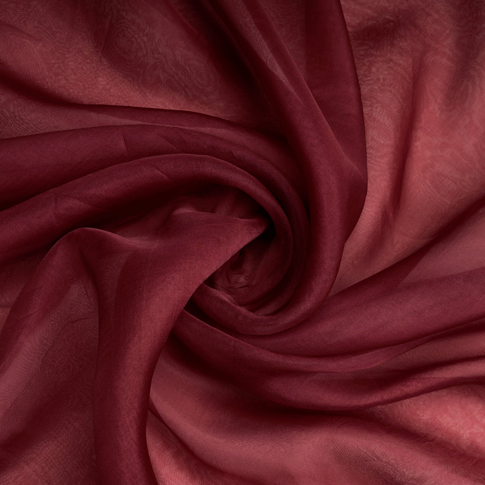 (Pre-Cut 2.25 Mtr)Biking Red Piece Dyed Organza Silk Fabric