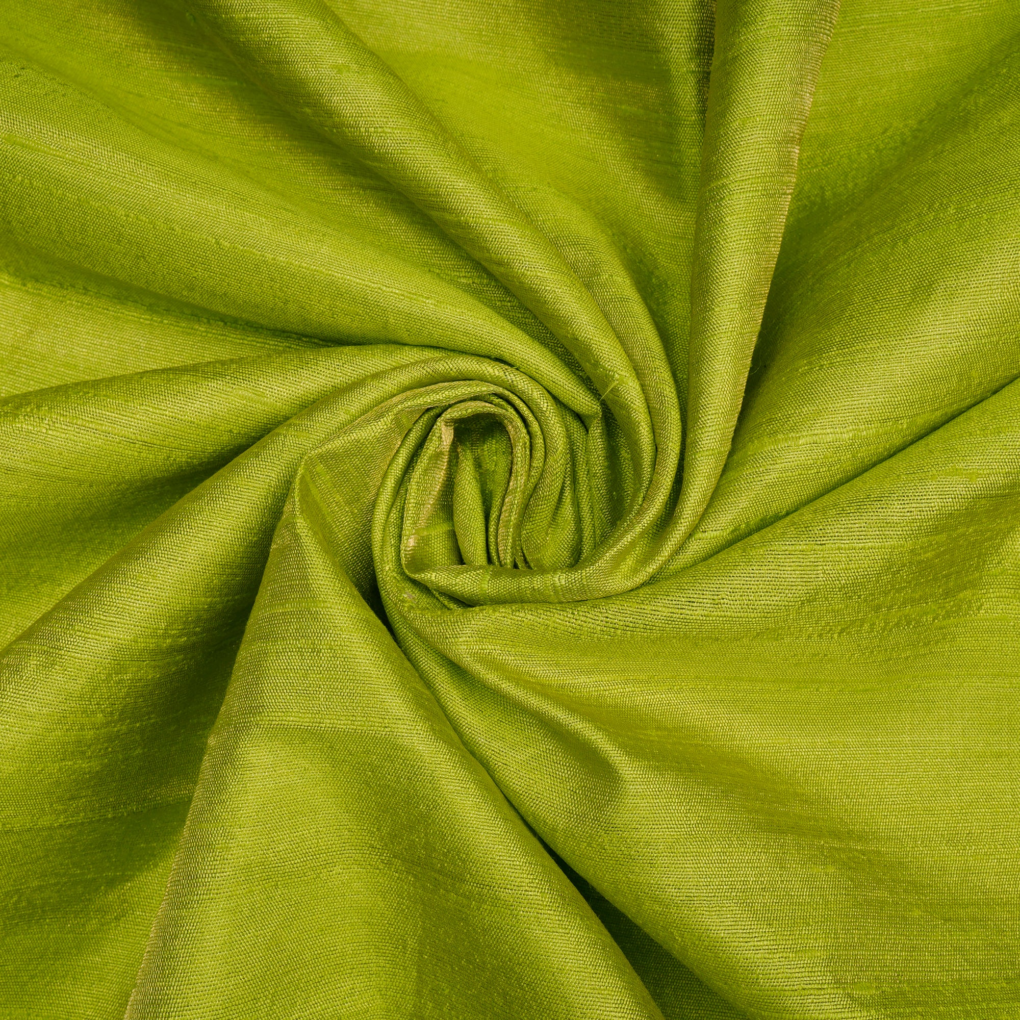 (Pre-Cut 1.45 Mtr)Kiwi Colada Piece Dyed Plain Dupion Tissue Silk Fabric