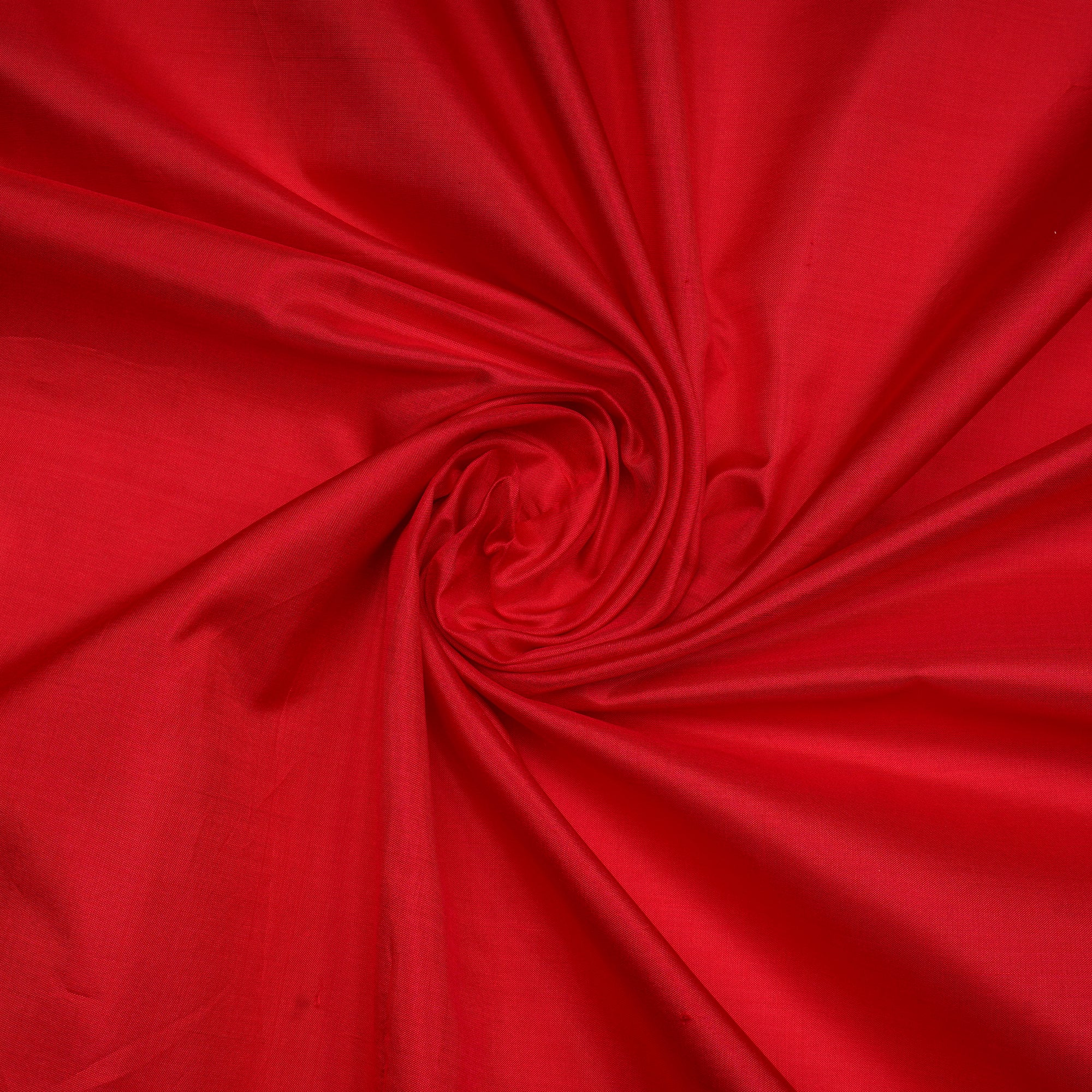 (Pre-Cut 0.95 Mtr)Red Piece Dyed Plain Silk Fabric