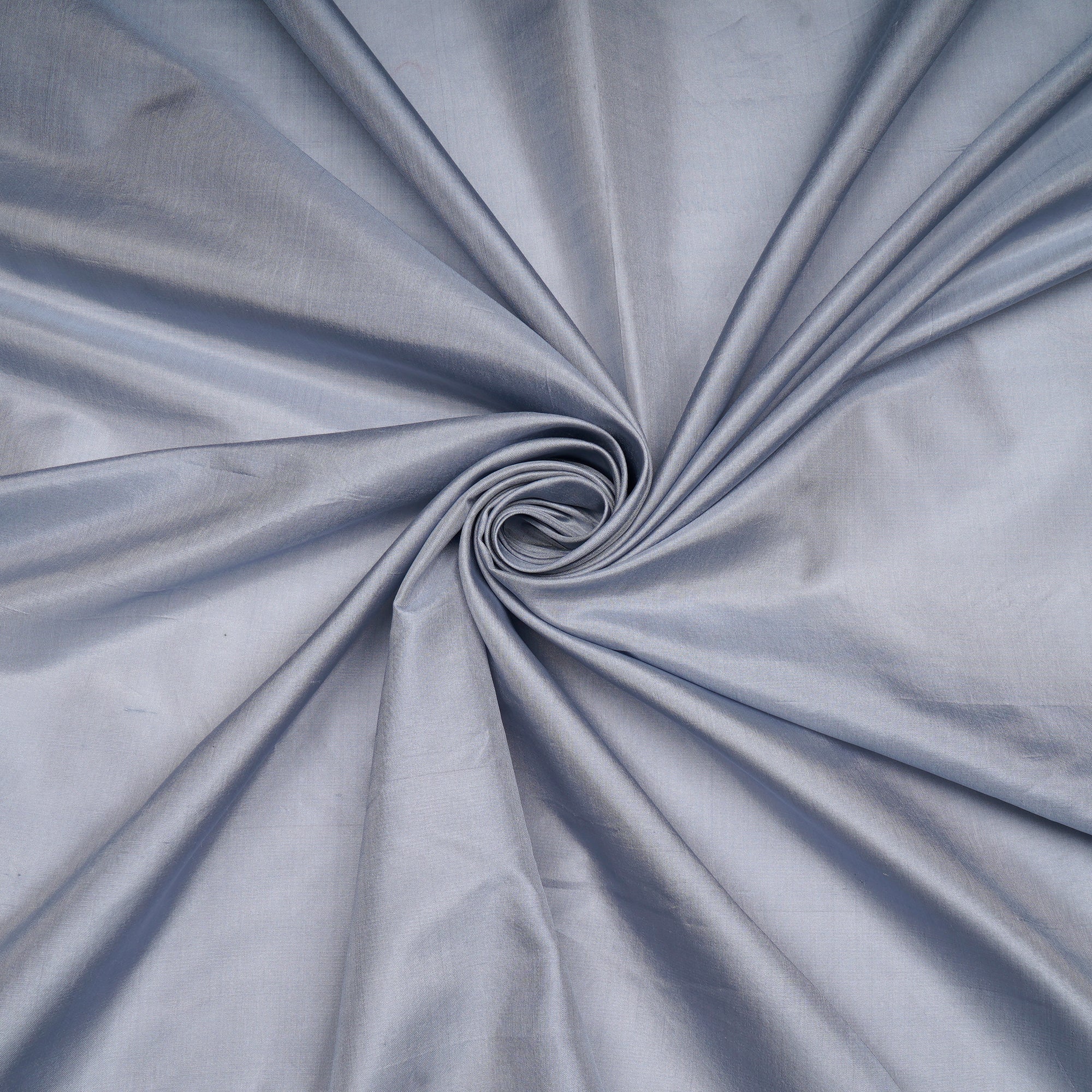 (Pre-Cut 1.80 Mtr)Grey Piece Dyed Plain Pure Silk Fabric