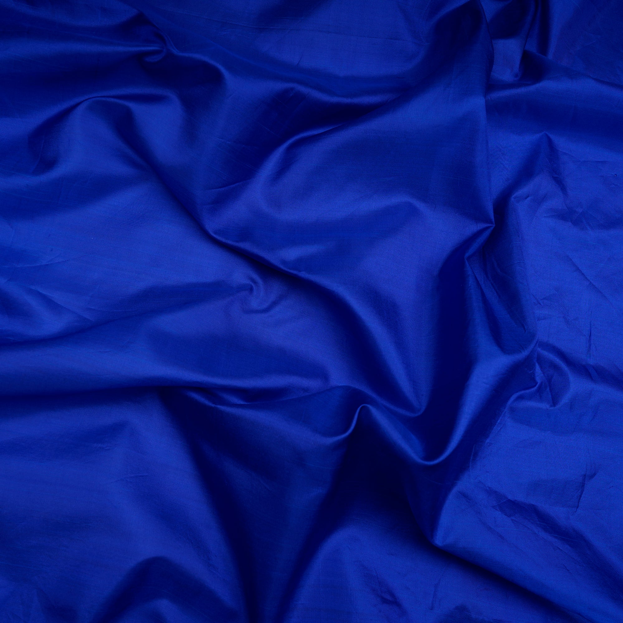 (Pre-Cut 4.15 Mtr)Navy Blue Piece Dyed Plain Silk Fabric