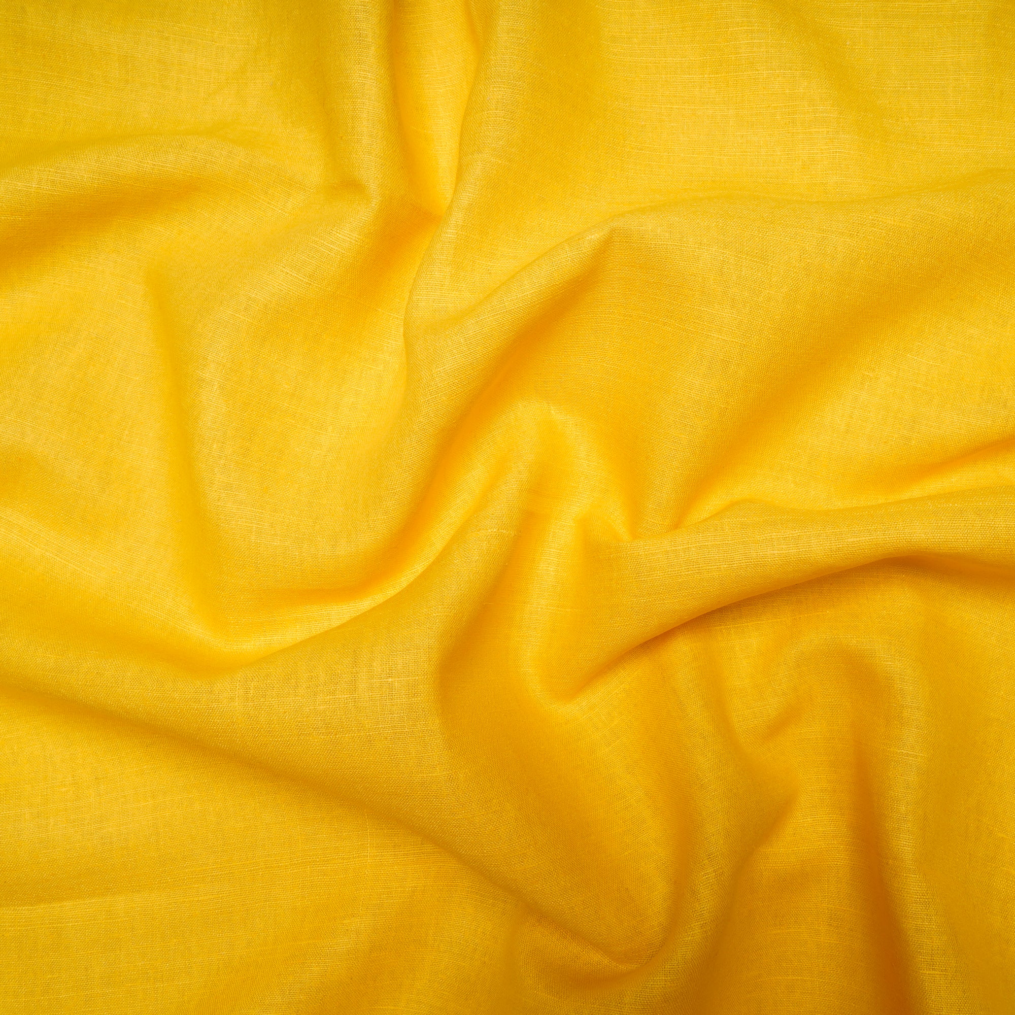 (Pre Cut 0.50 Mtr)Bright Yellow Matka Silk Fabric