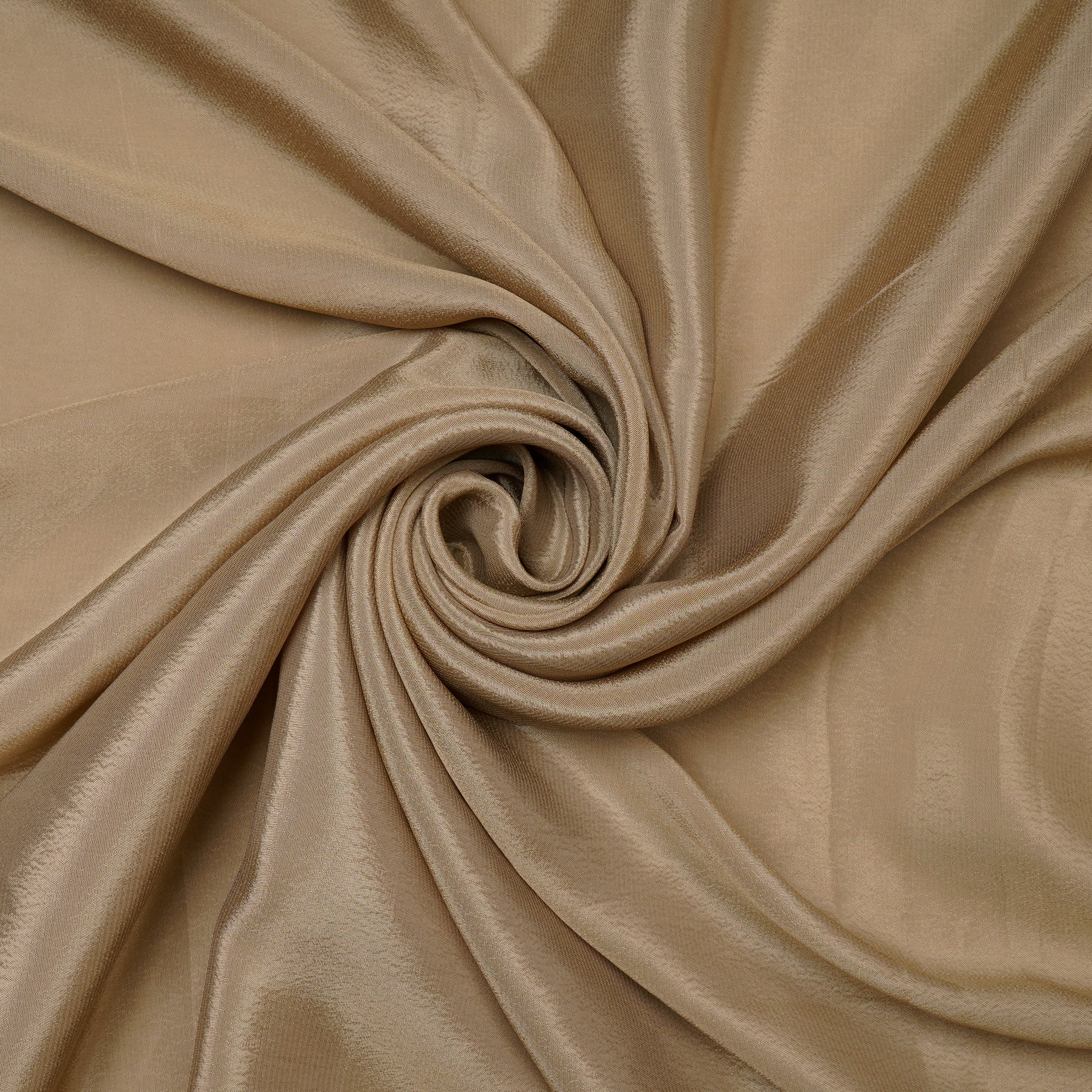 (Pre Cut 0.90 Mtr ) Gold Color Bemberg Crepe Dyeable Fabric