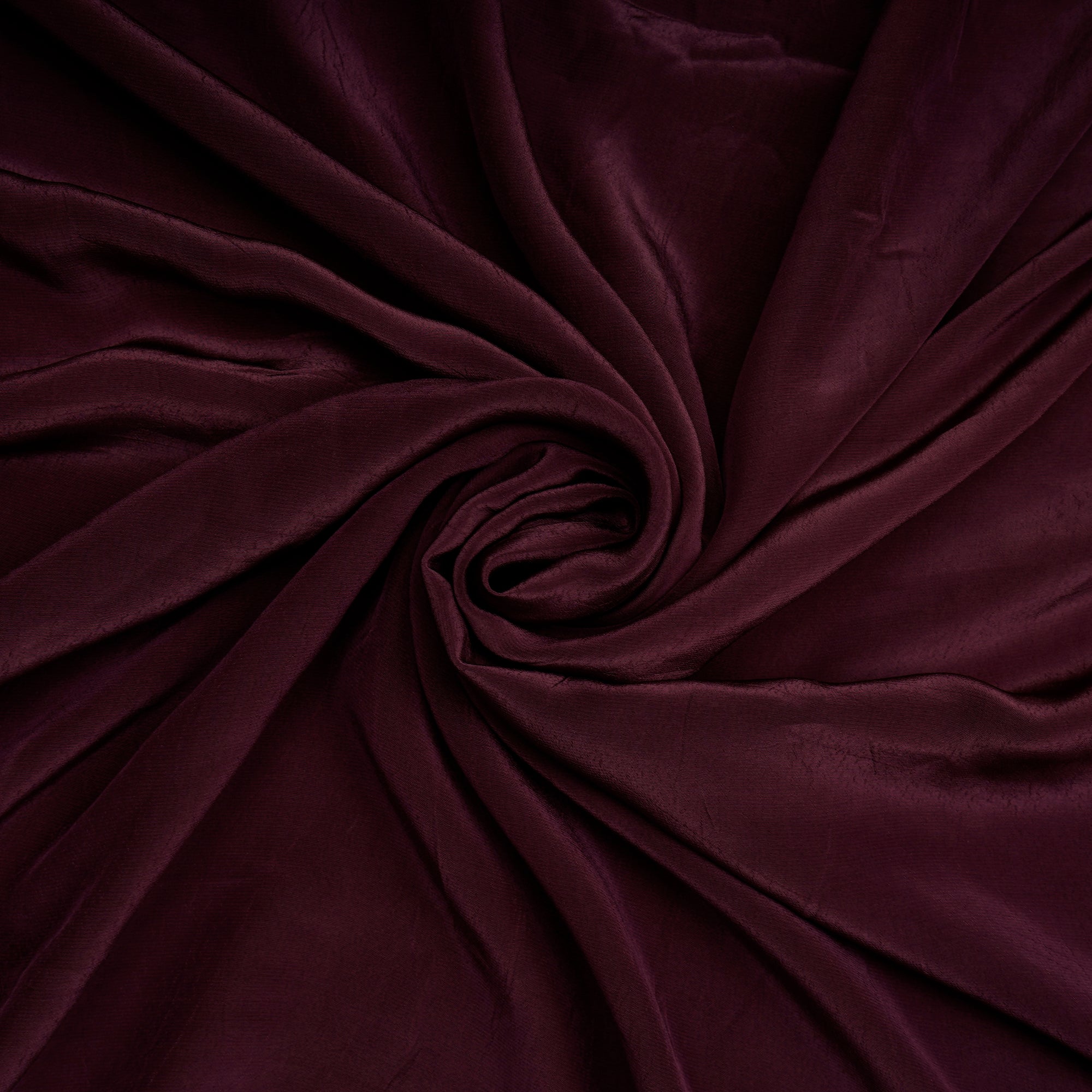 (Pre-Cut 2.35 Mtr)Maroon Banner Piece Dyed Bemberg Crepe Fabric