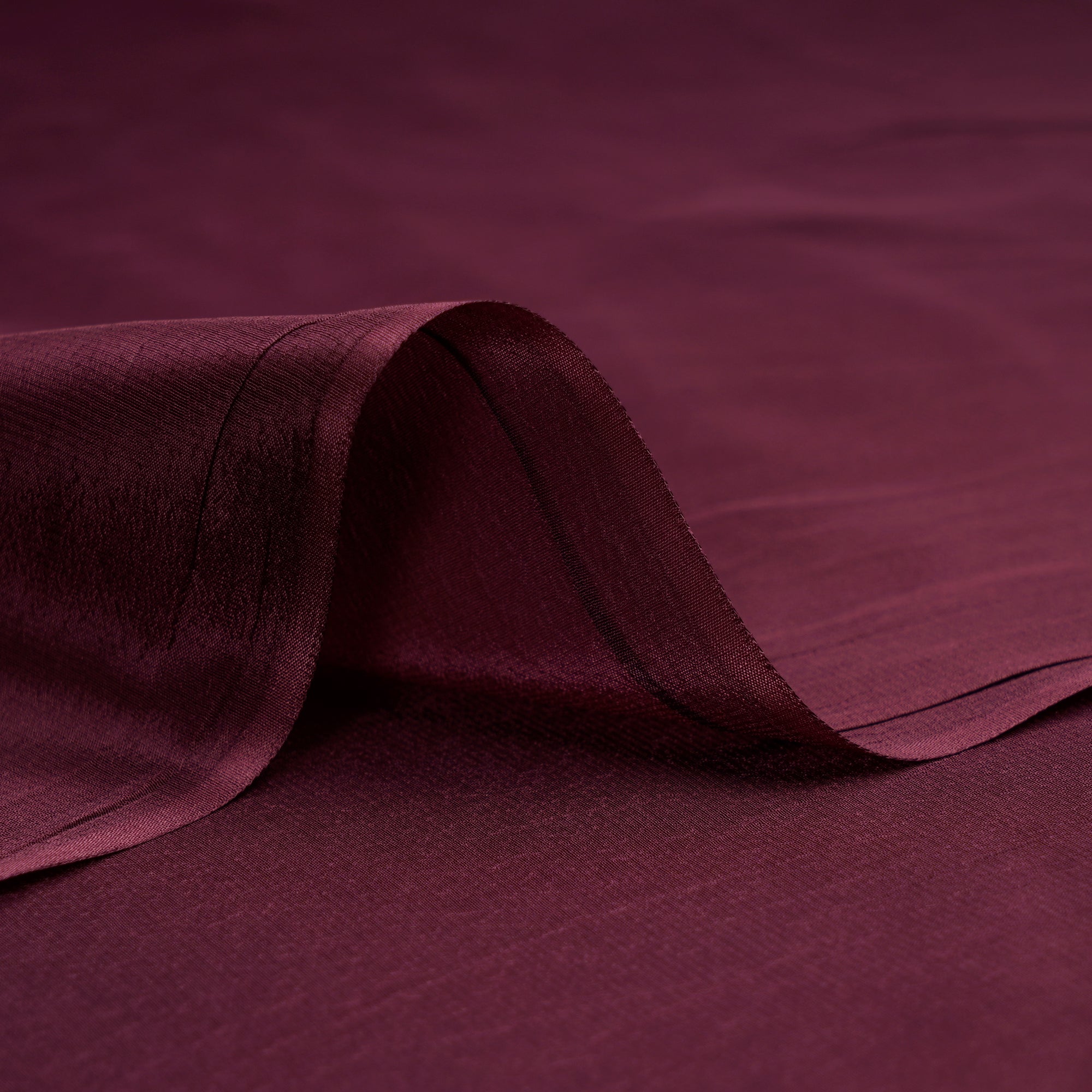 (Pre-Cut 2.35 Mtr)Maroon Banner Piece Dyed Bemberg Crepe Fabric