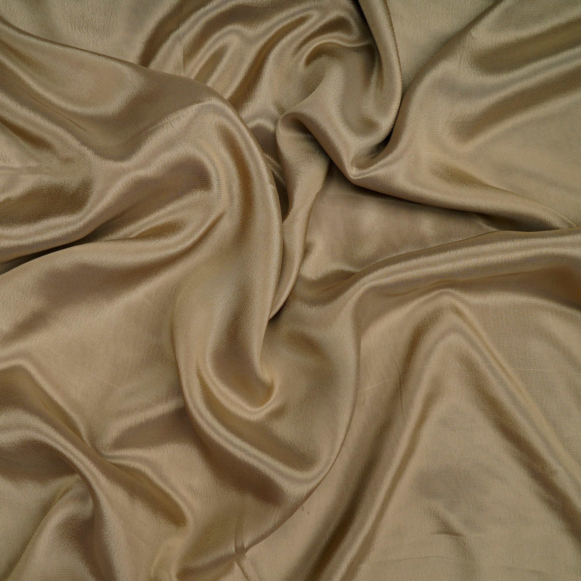 (Pre-Cut 4.20 Mtr)Gold Bemberg Crepe Dyeable Fabric