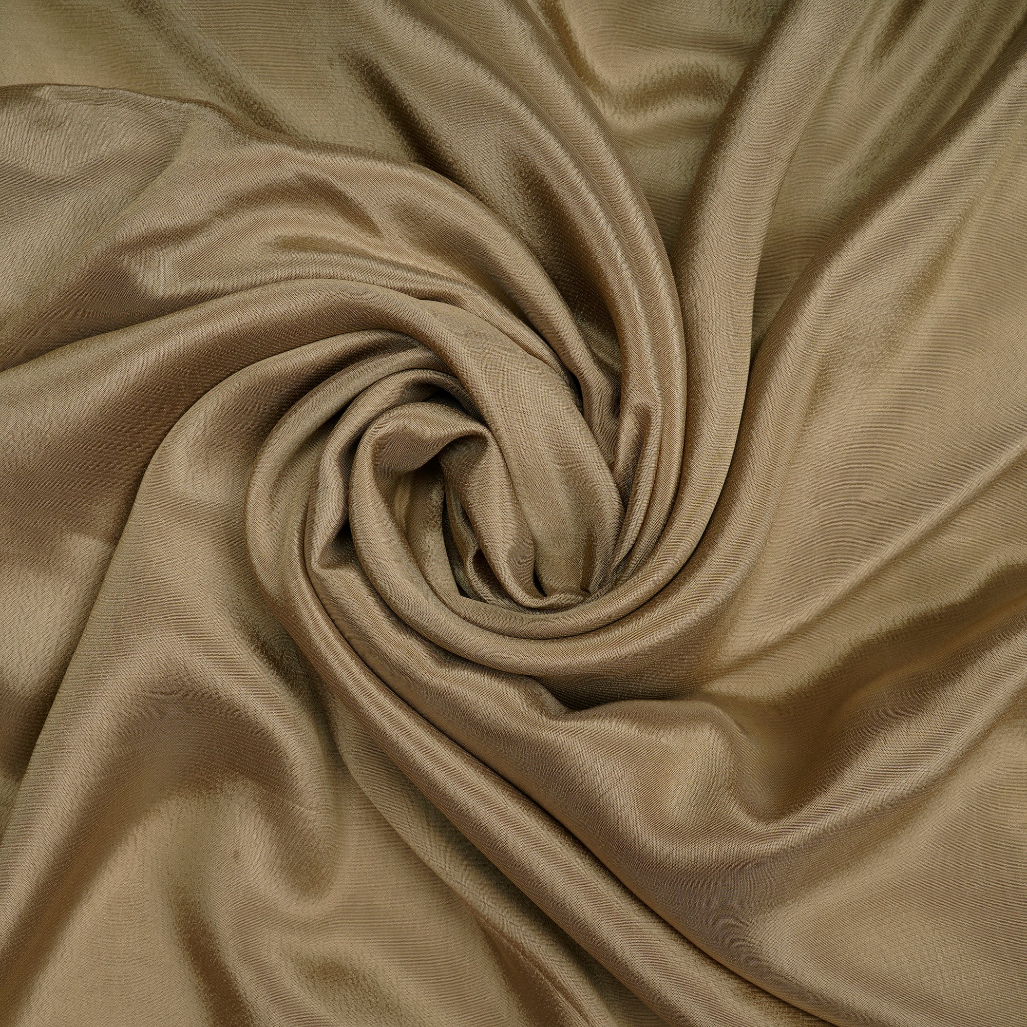 (Pre-Cut 4.20 Mtr)Gold Bemberg Crepe Dyeable Fabric