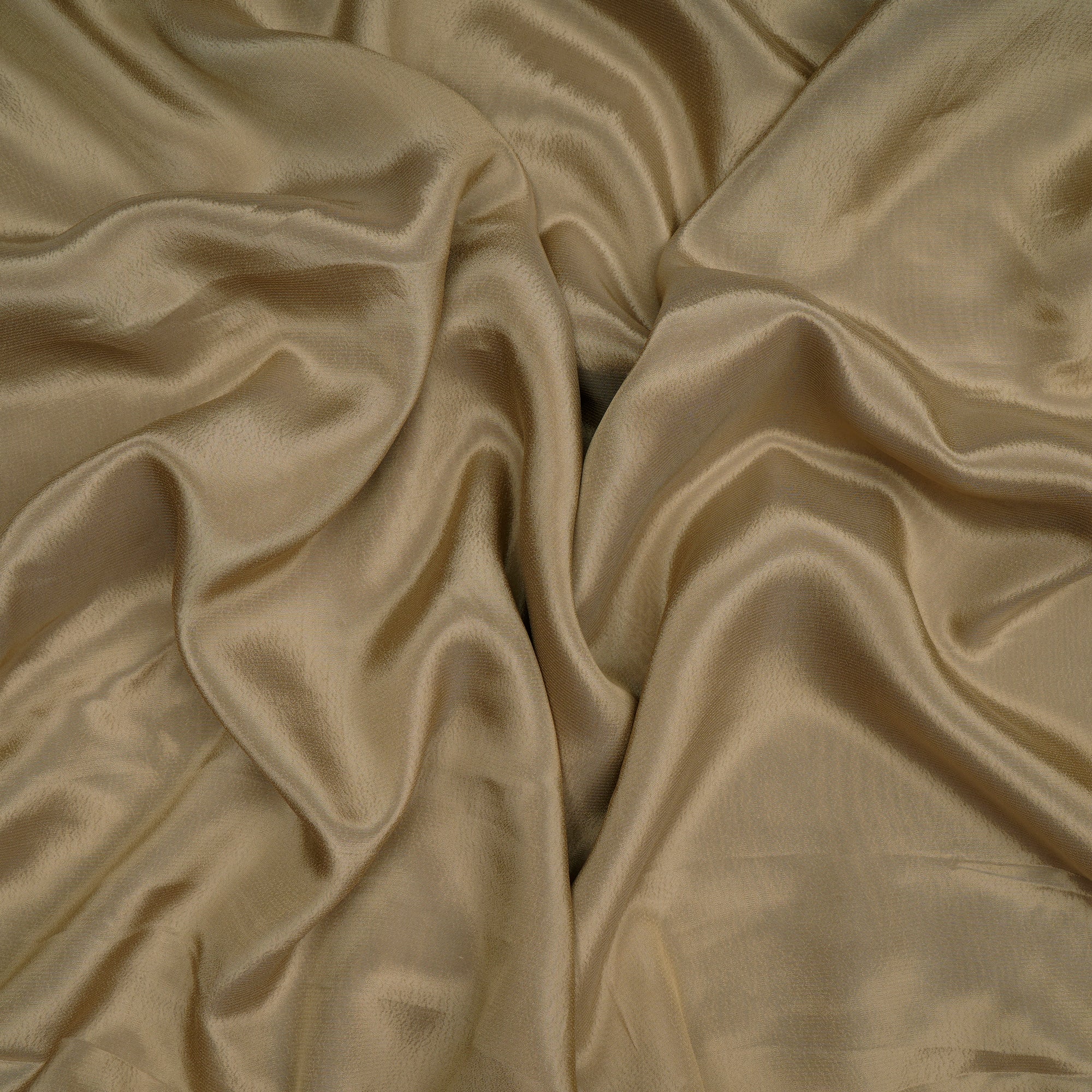 (Pre-Cut 4.10 Mtr)Gold Bemberg Crepe Dyeable Fabric