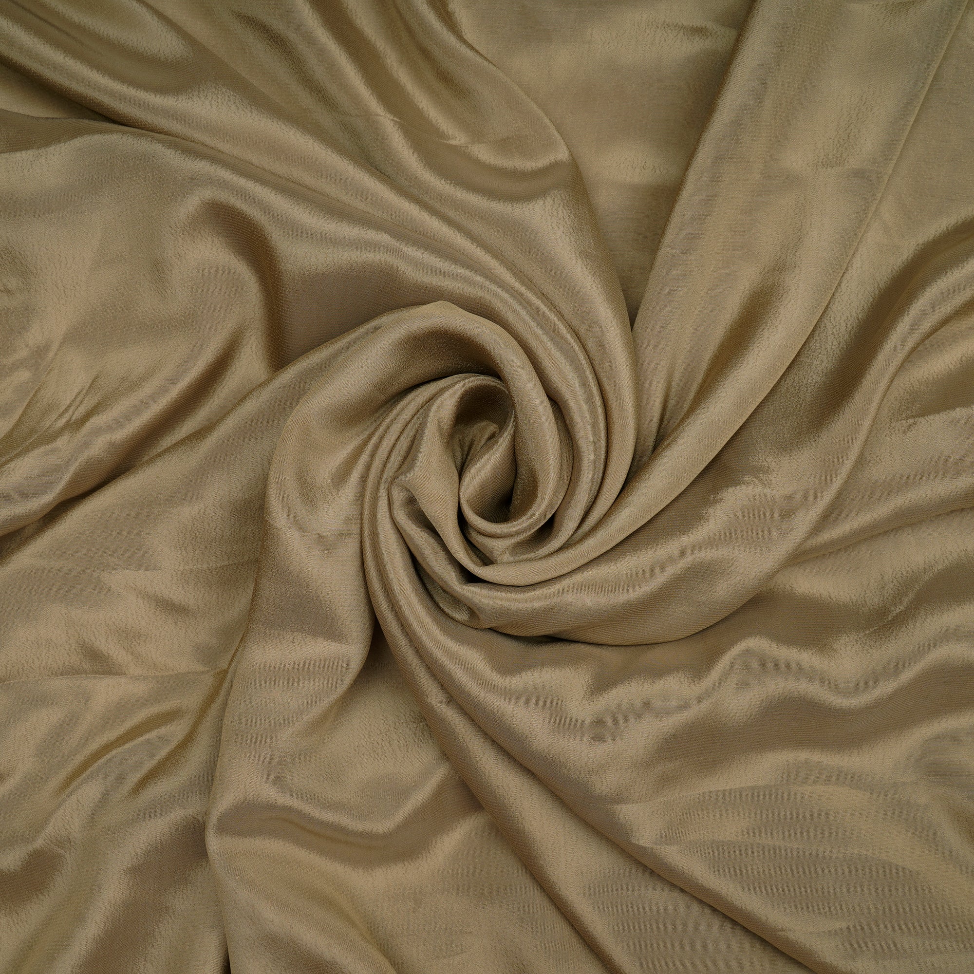 (Pre-Cut 4.10 Mtr)Gold Bemberg Crepe Dyeable Fabric