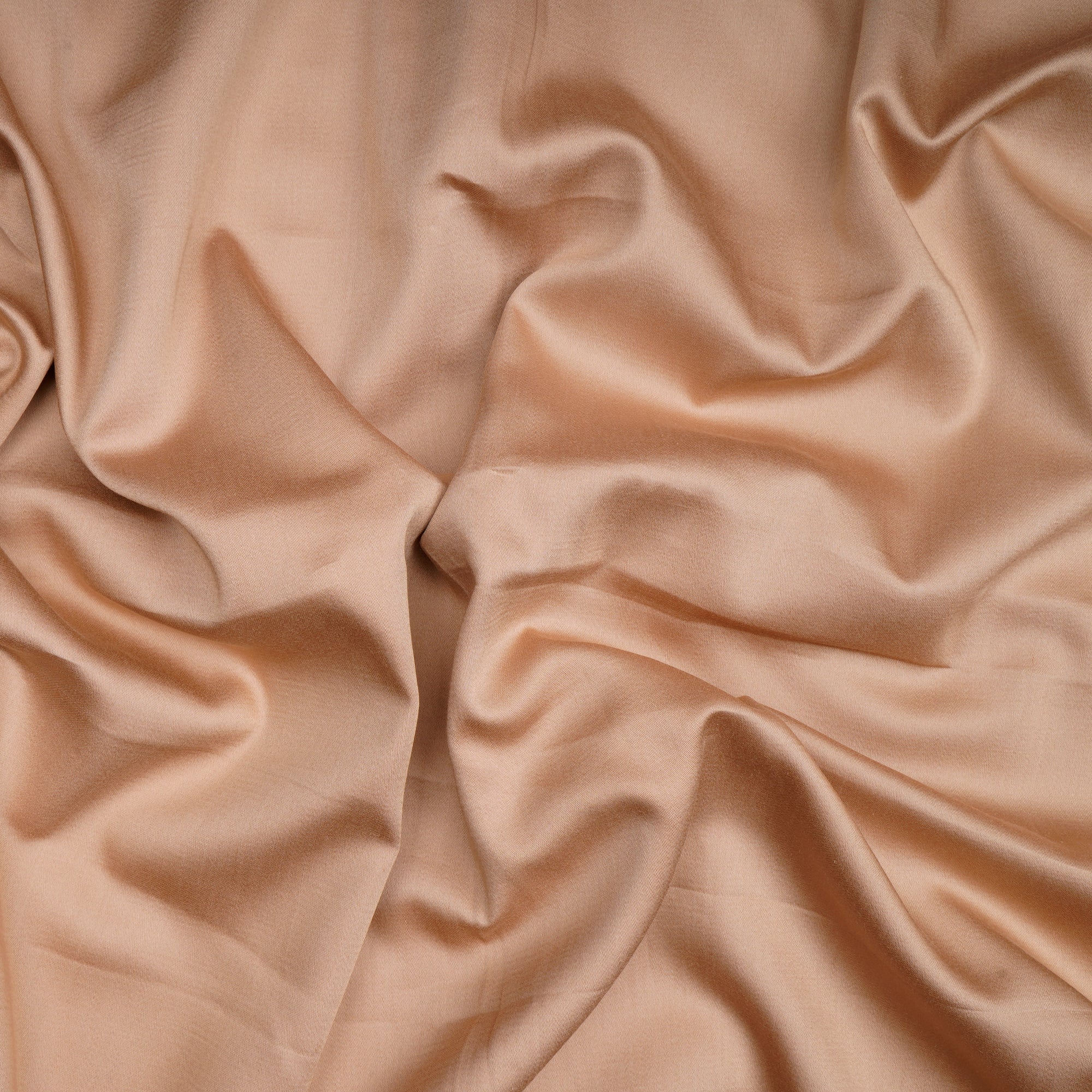 (Pre-Cut 1.90 Mtr)Light Brown Premium Cotton Satin Dyeable Fabric