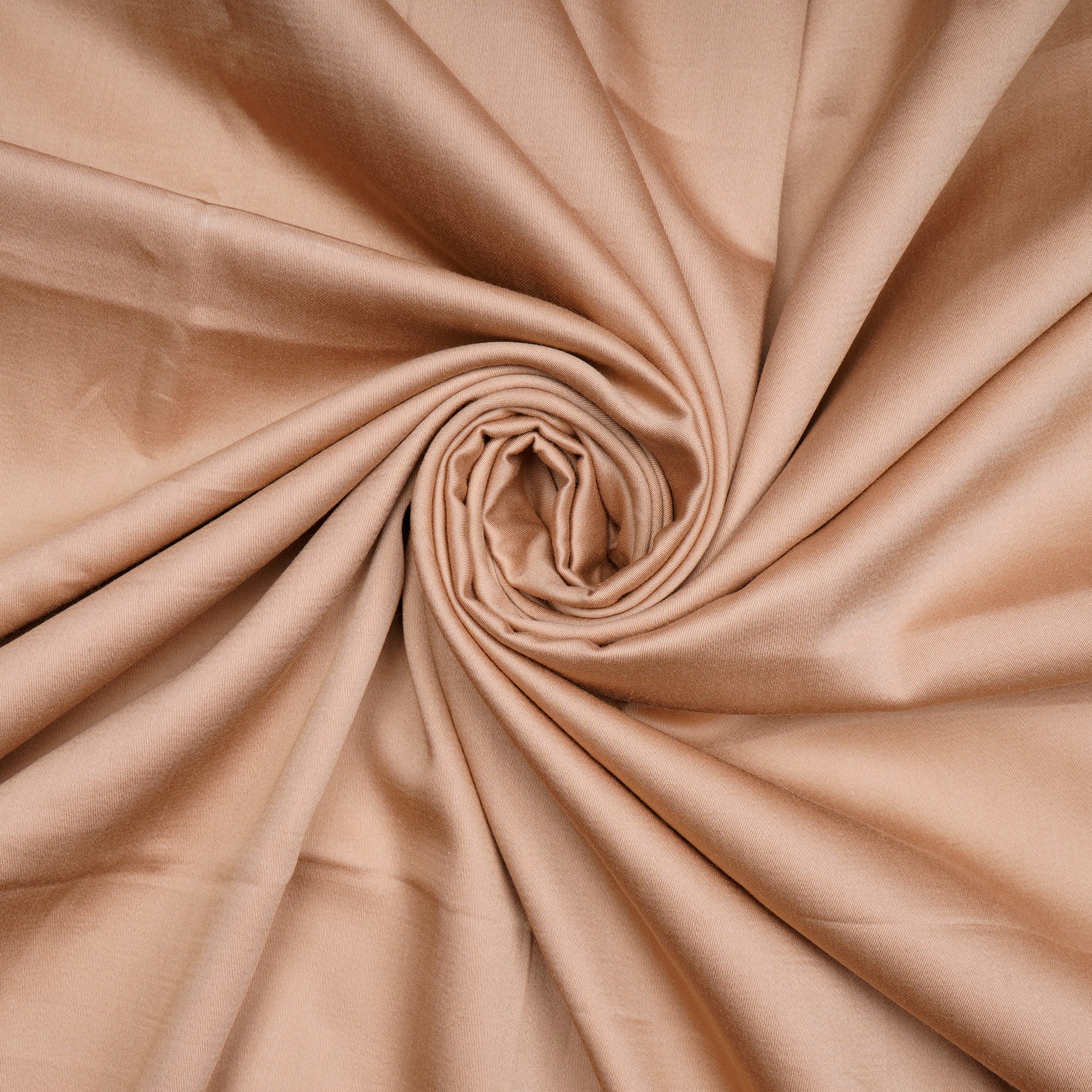 (Pre-Cut 1.90 Mtr)Light Brown Premium Cotton Satin Dyeable Fabric