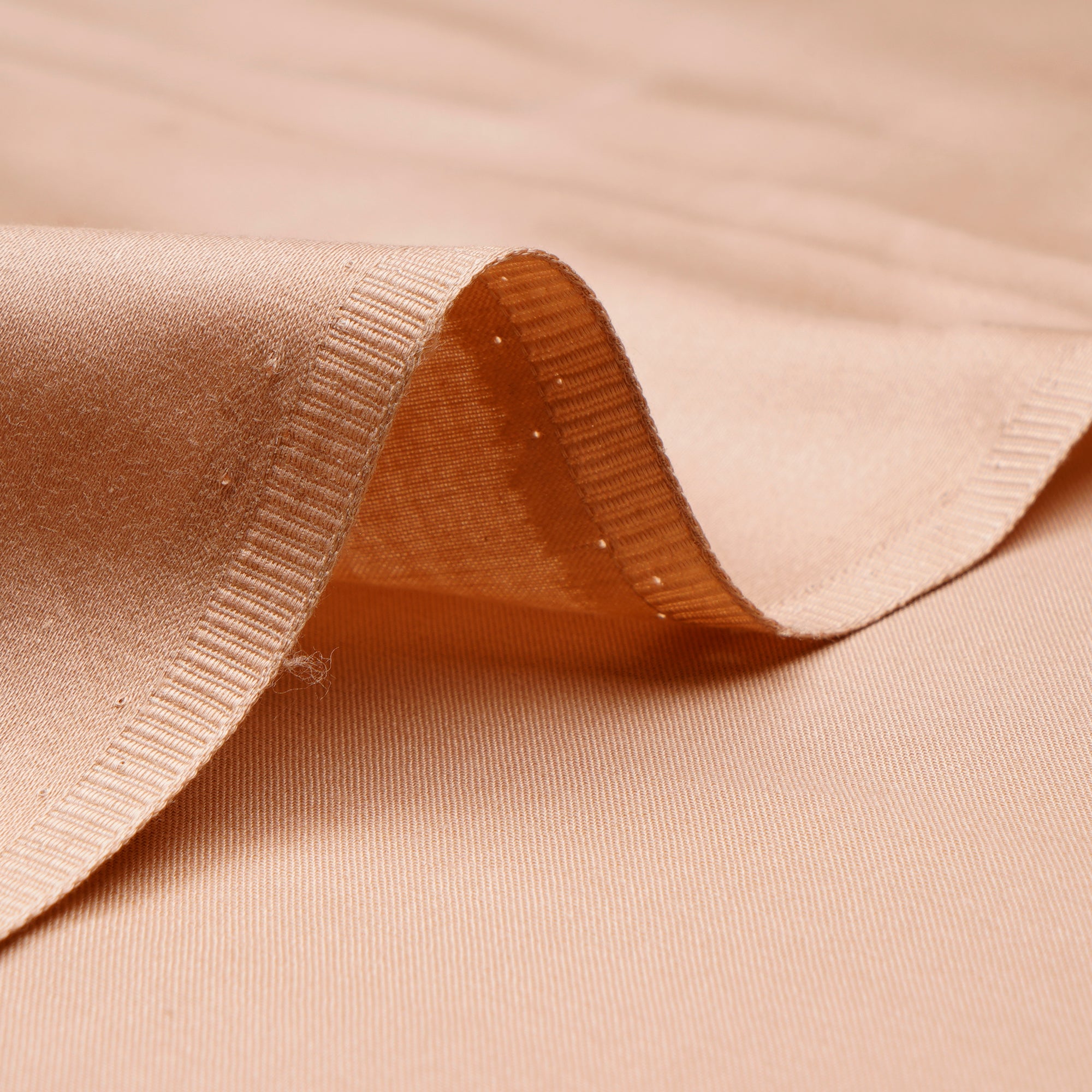 (Pre-Cut 1.90 Mtr)Light Brown Premium Cotton Satin Dyeable Fabric