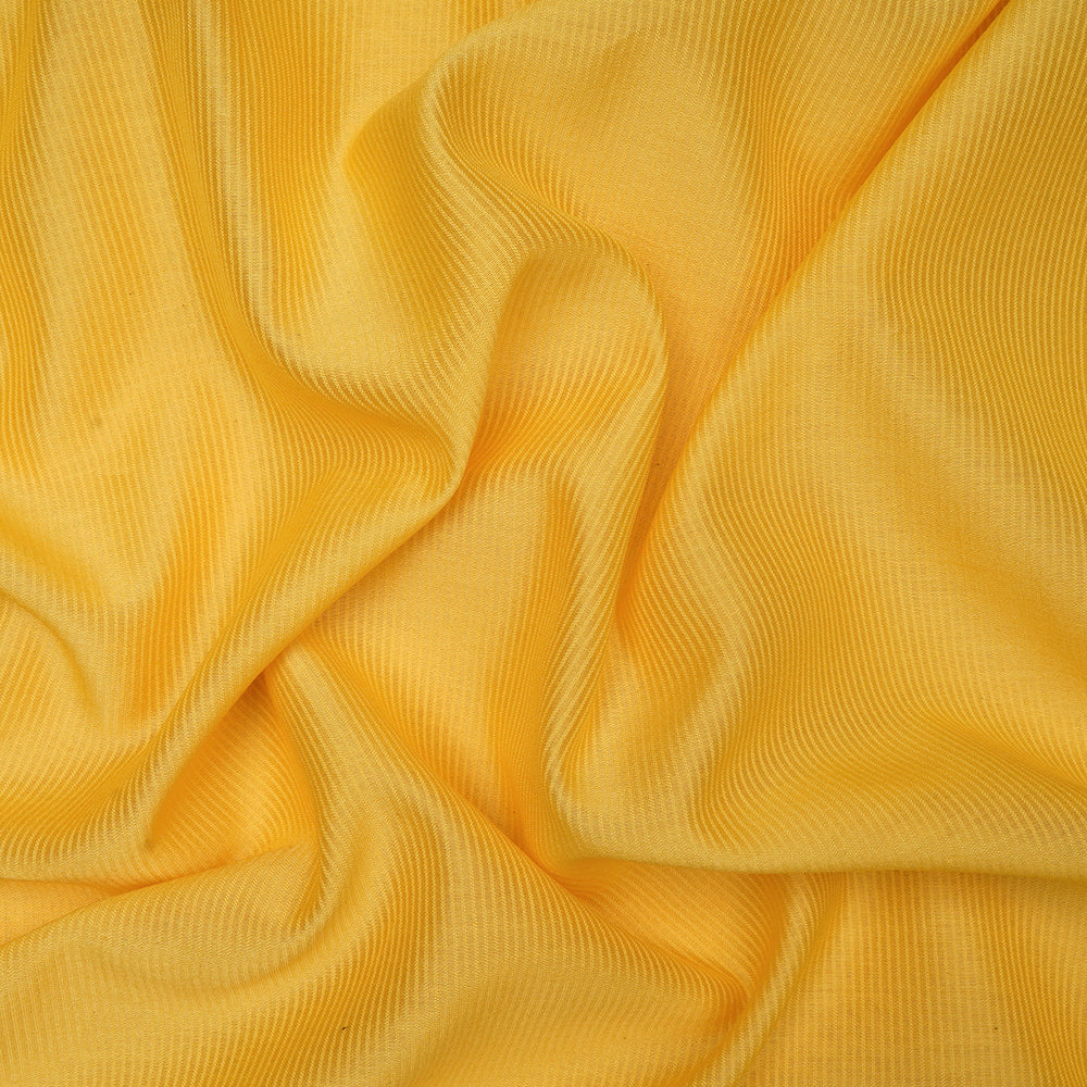 (Pre-Cut 2.50 Mtr)Yellow Color Woven Fancy Chanderi Fabric