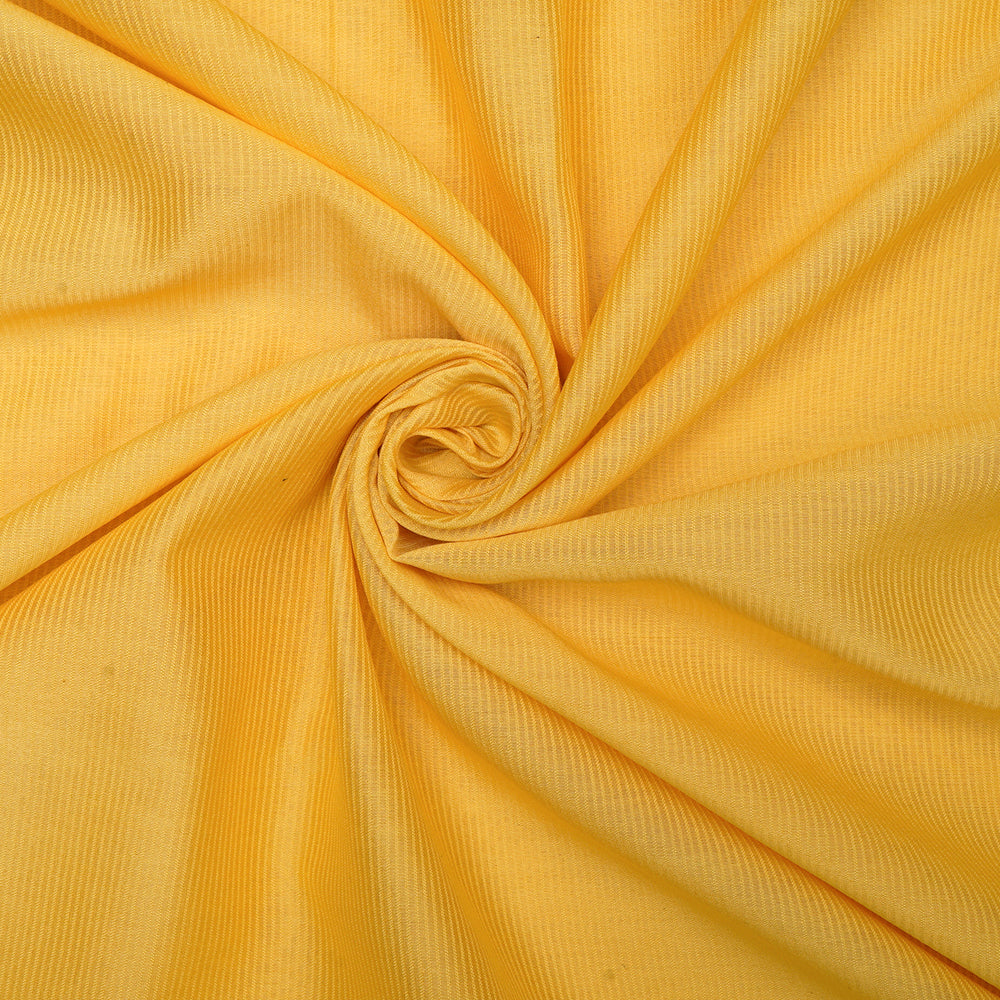 (Pre-Cut 2.50 Mtr)Yellow Color Woven Fancy Chanderi Fabric