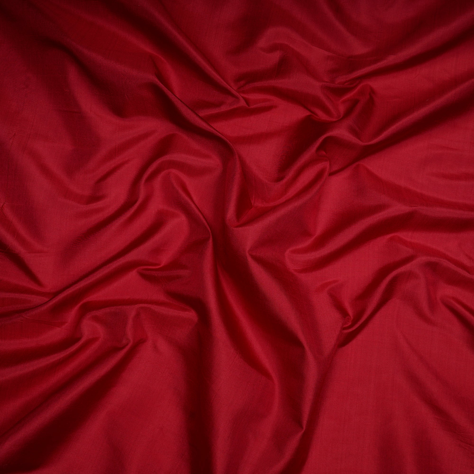 (Pre-Cut 1.10 Mtr)Karanda Red Piece Dyed Plain Silk Fabric