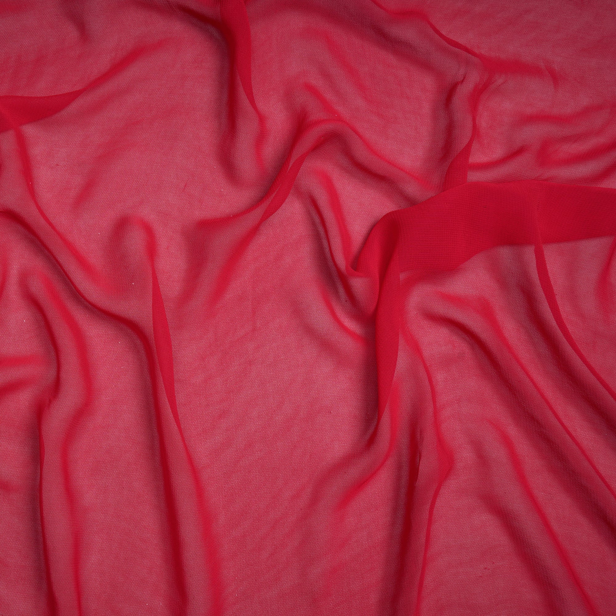 (Pre-Cut 1.00 Mtr)Toreador Piece Dyed Plain Georgette Viscose Fabric