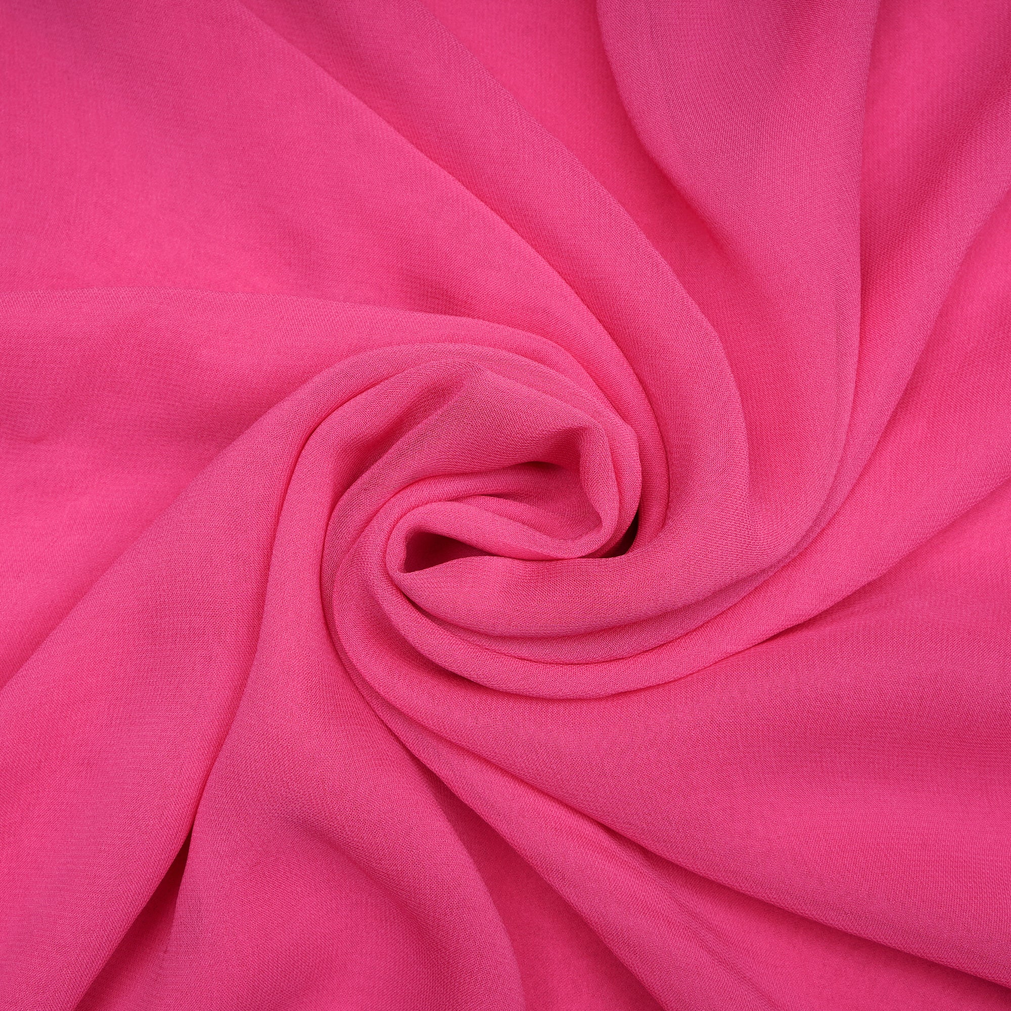 (Pre-Cut 2.75 Mtr) Light Pink Color Piece Dyed Viscose Georgette Fabric