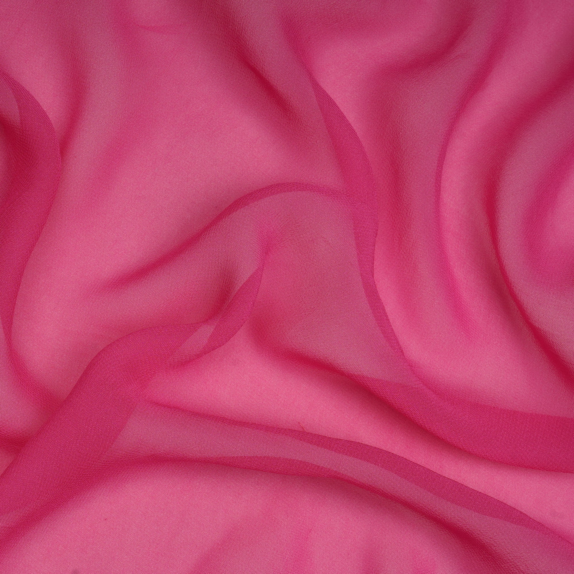 (Pre-Cut 3.40 Mtr)Pink Piece Dyed Plain Viscose Fabric