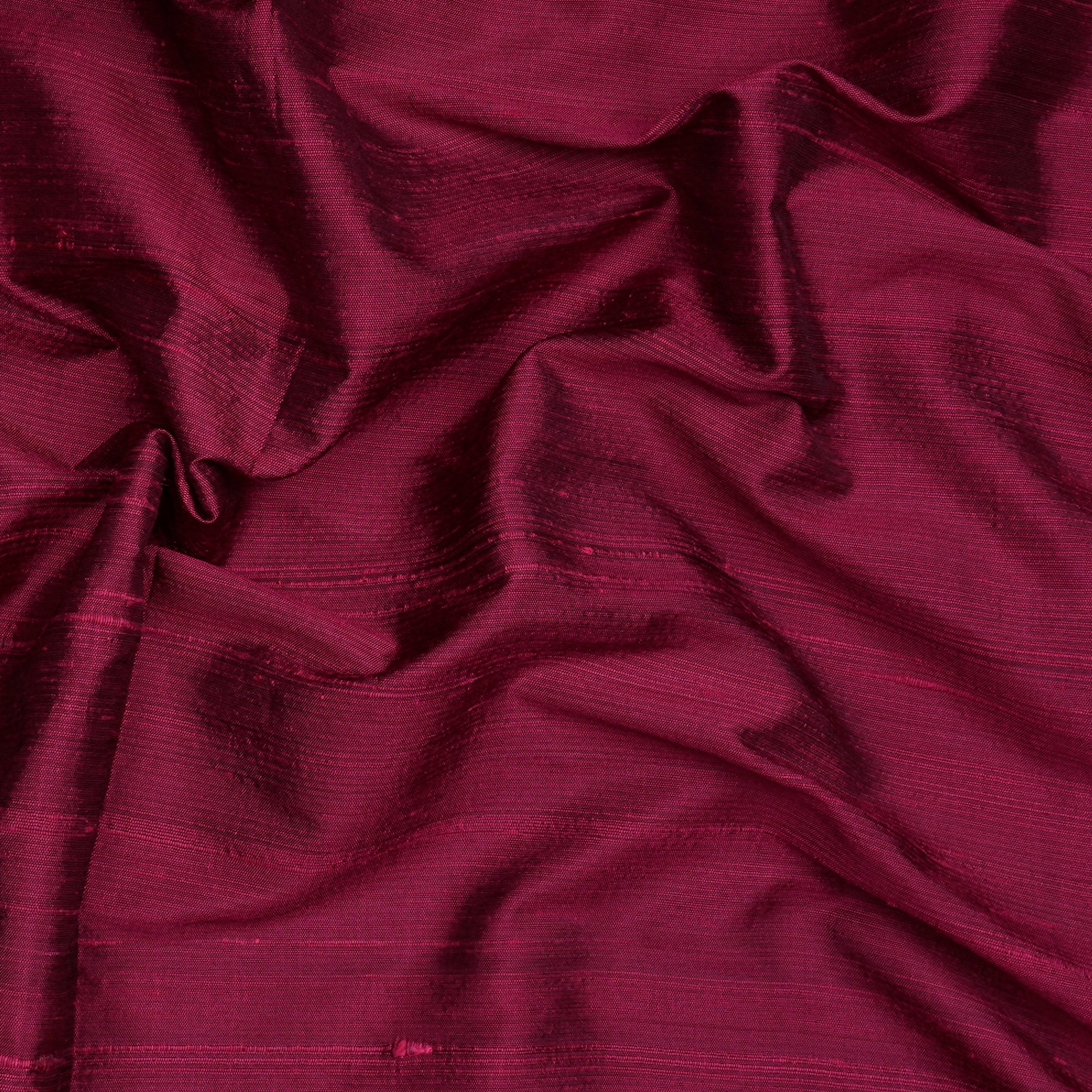 (Pre-Cut 2.40 Mtr)Maroon Piece Dyed Plain Blended Dupion Silk Fabric